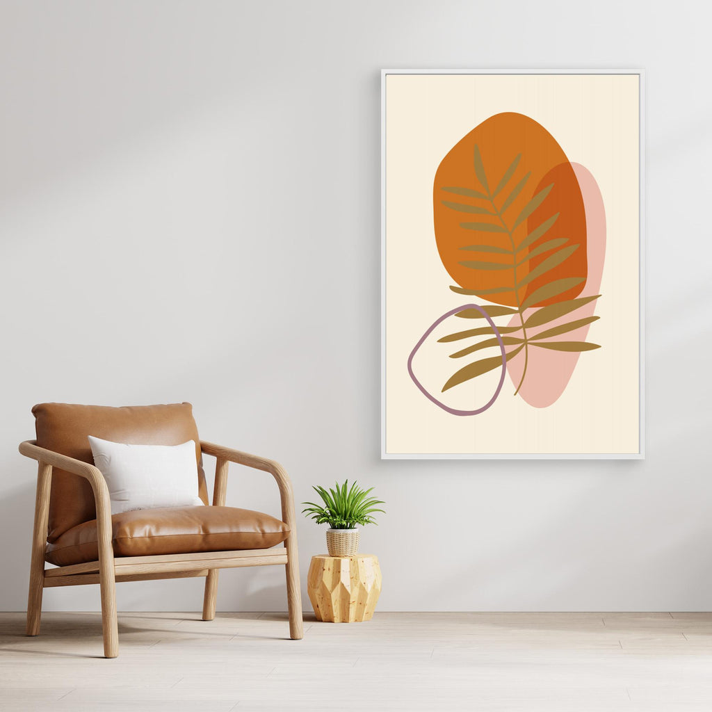 Abstract Botanical Boho Leaves 27 by Dina Dankers Canvas