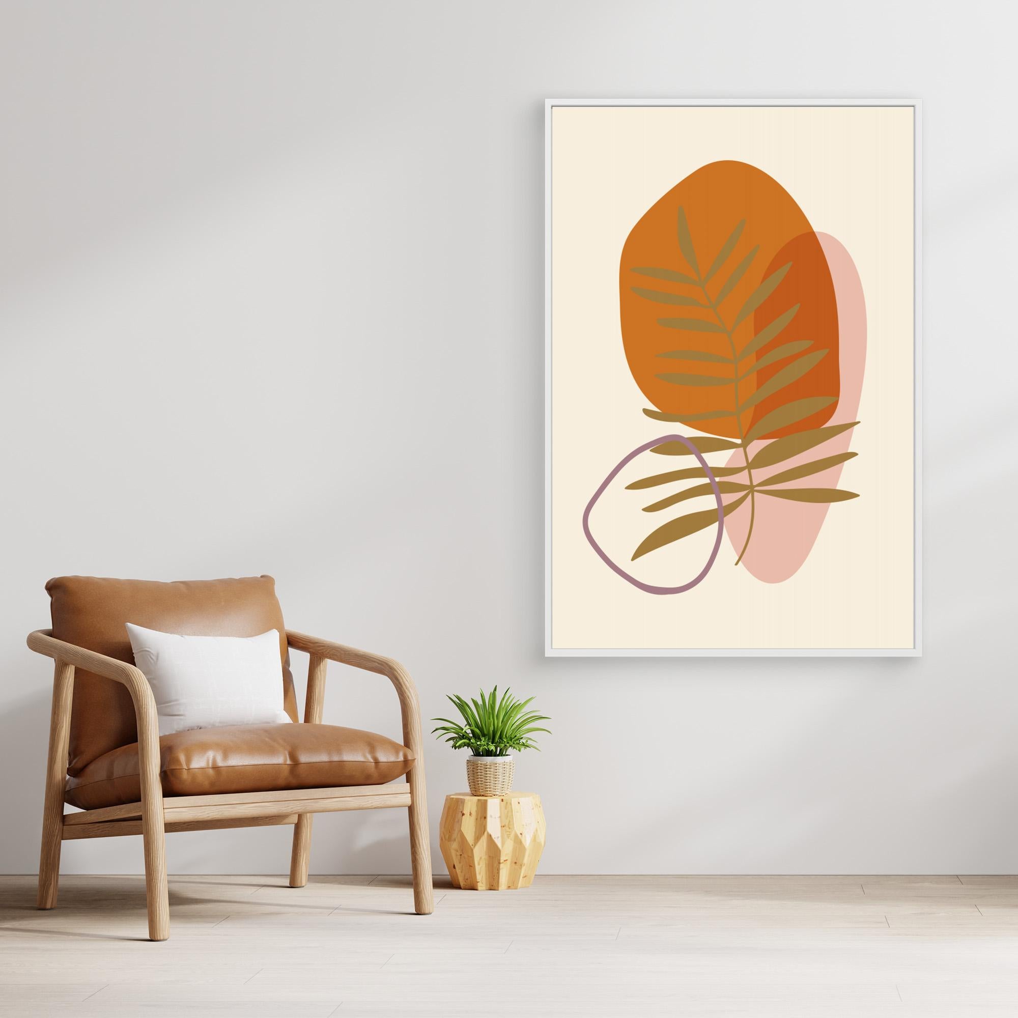 Abstract Botanical Boho Leaves 27 by Dina Dankers Canvas