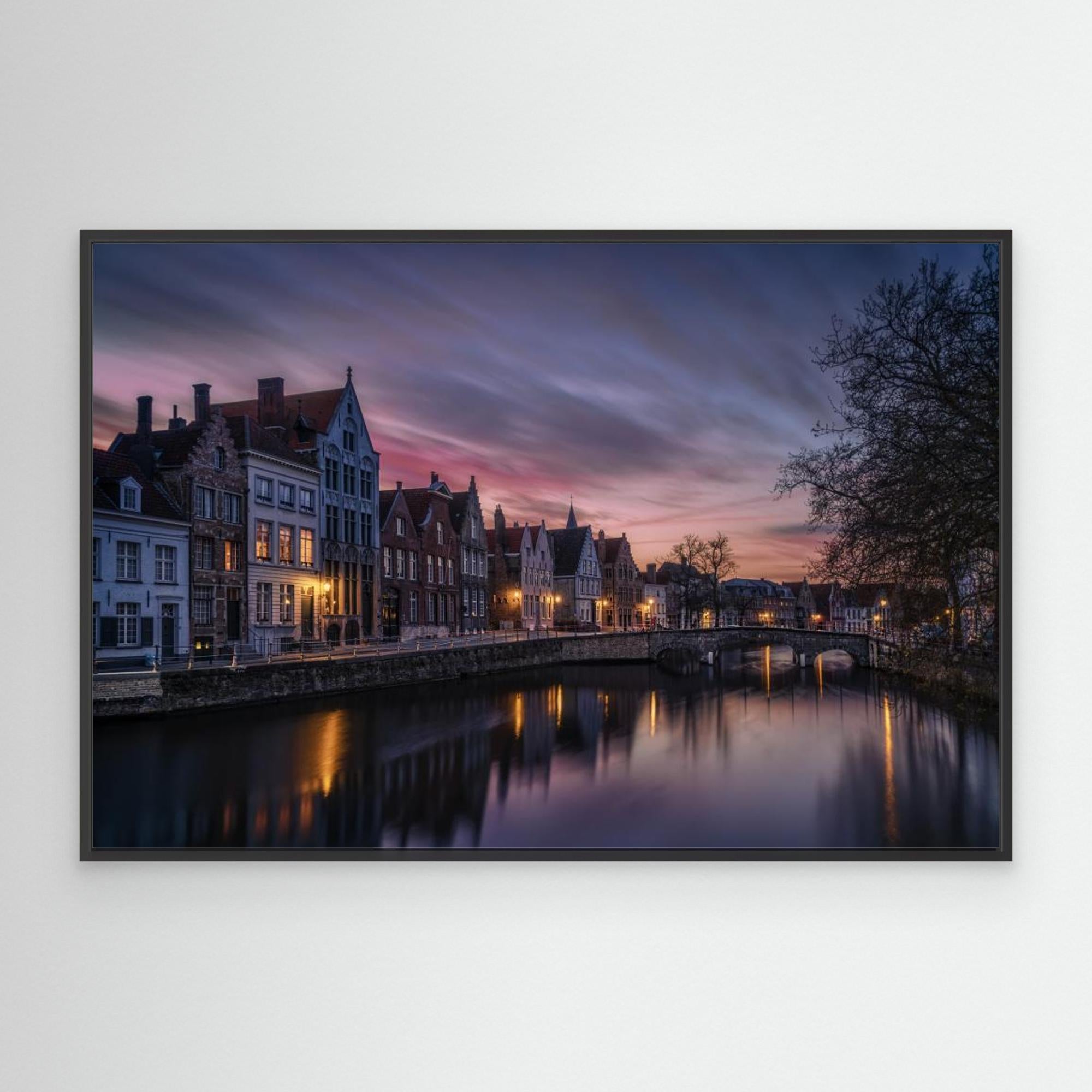 Bruges at sunset by Antoni Figueras Canvas
