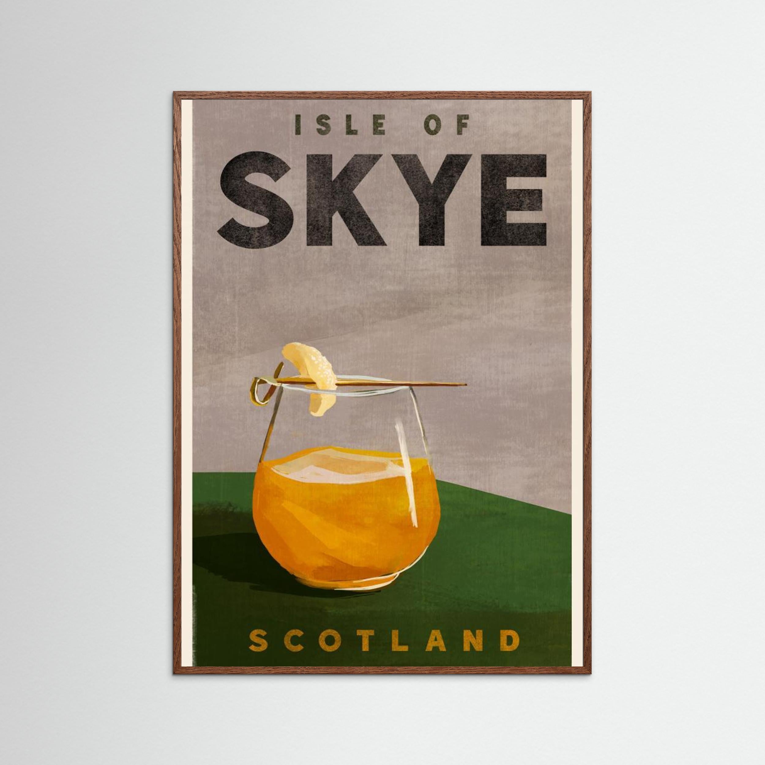 Isle Of Skye Scotland Scotch Cocktail Travel Poster by The Whiskey Ginger Fine Art Paper 