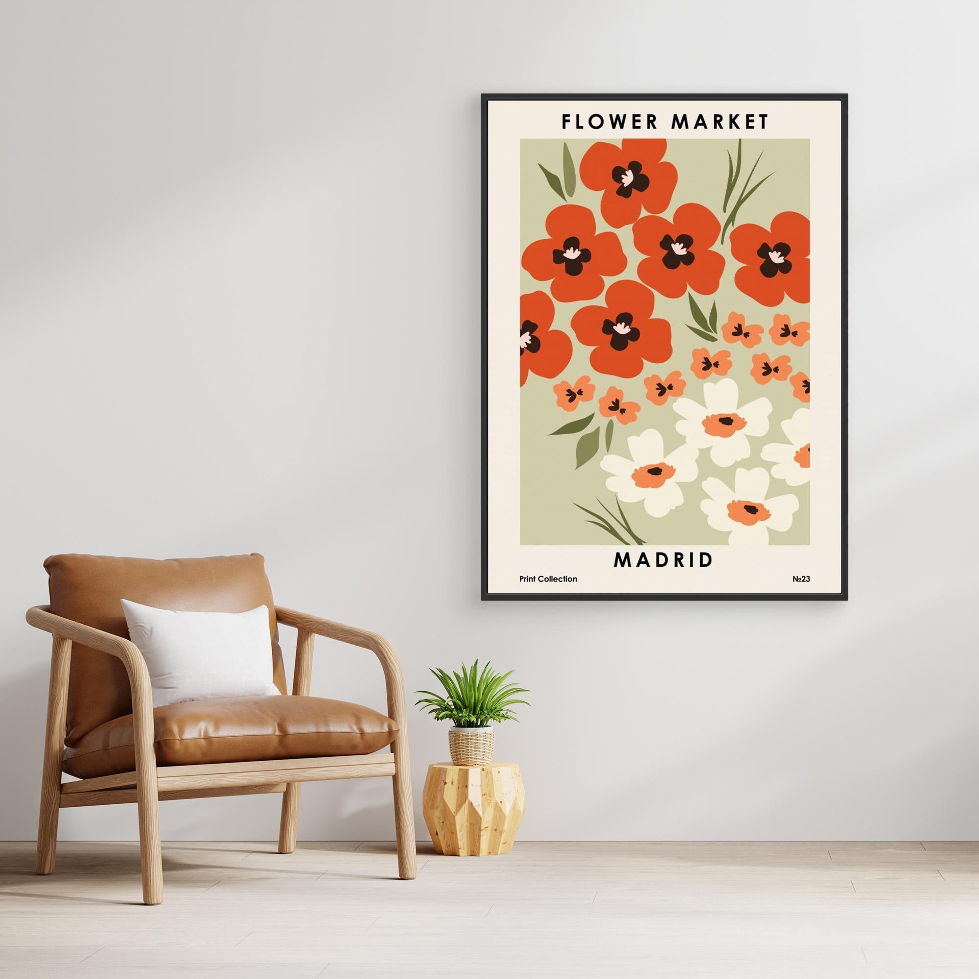 Flower Market Madrid by Nktn Canvas