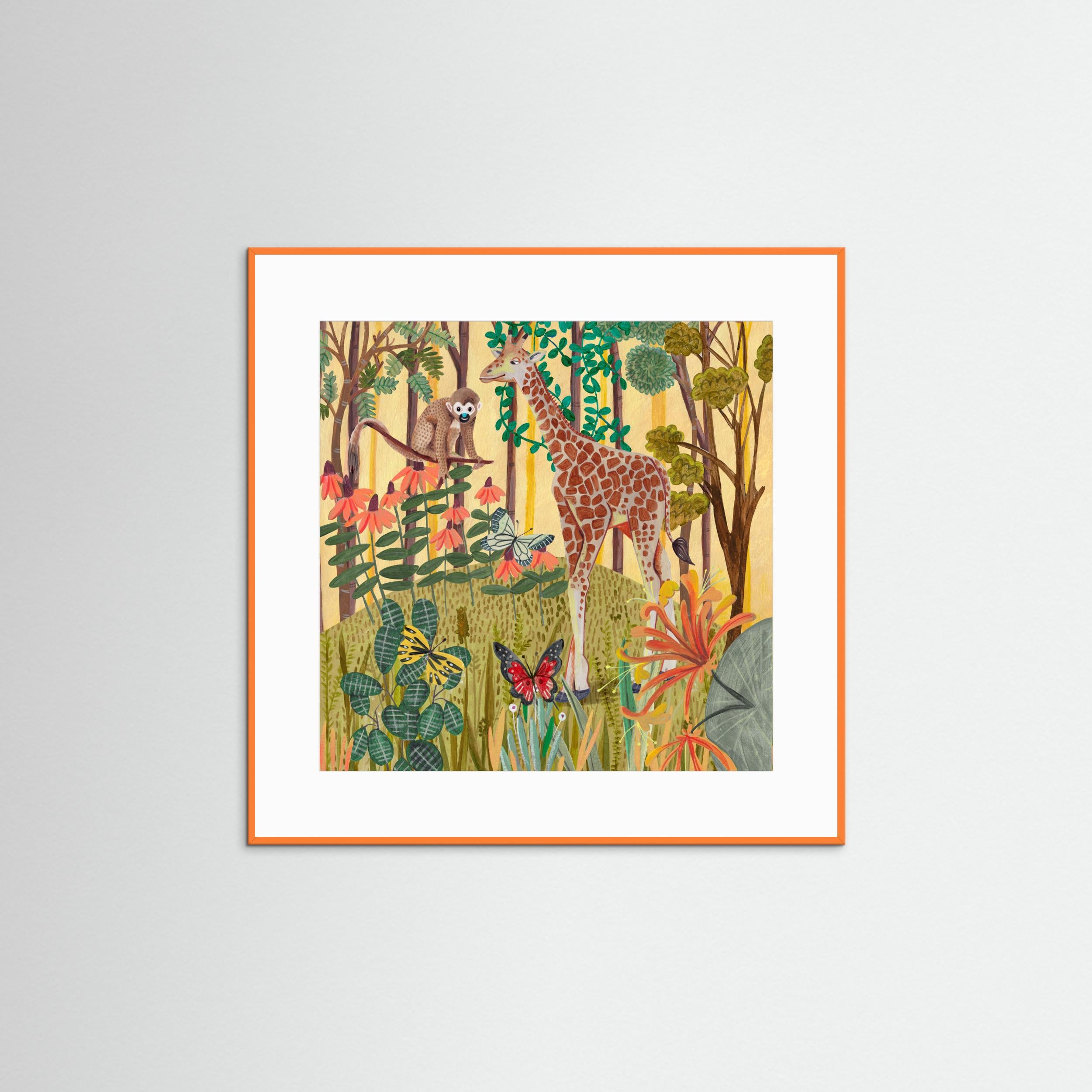 Giraffe in nature by Caroline Bonne Müller Fine Art Paper