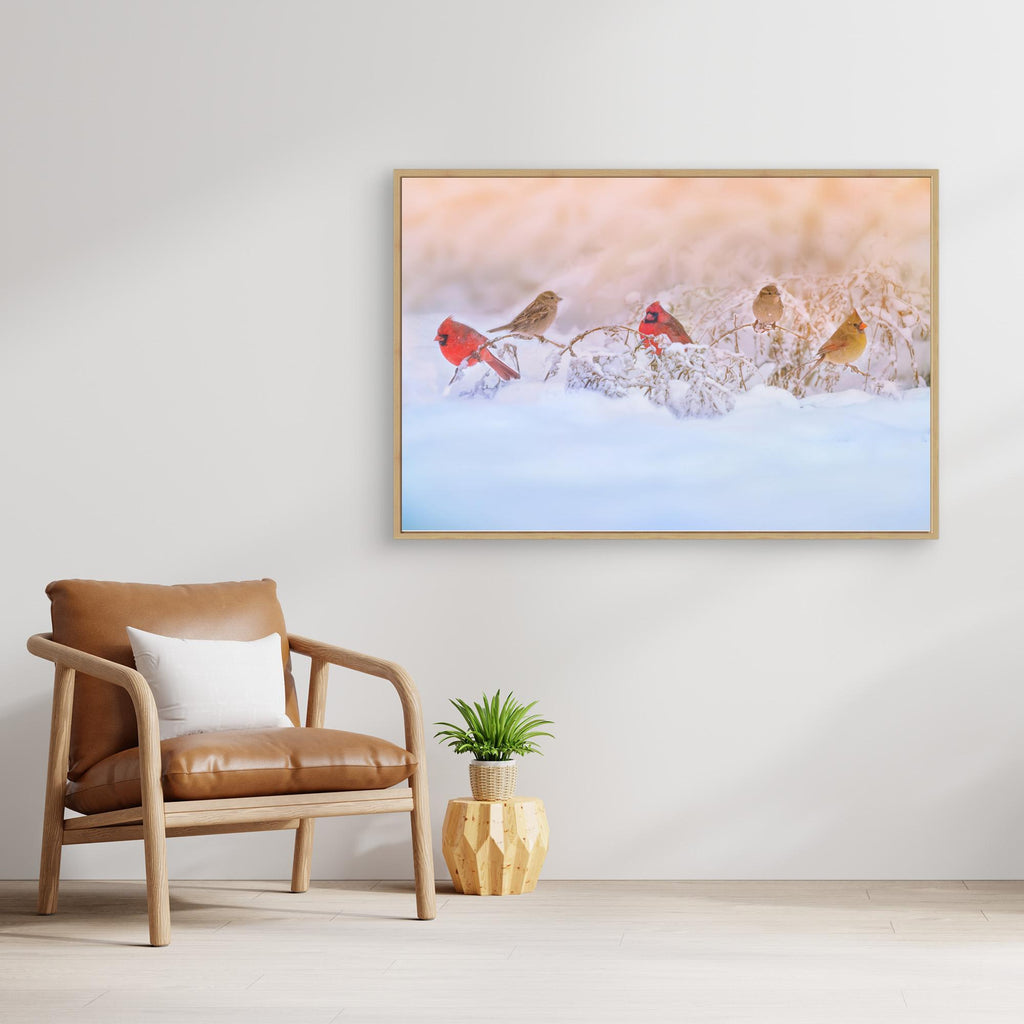 Snowy Morning  Party by Ling  Lu Canvas