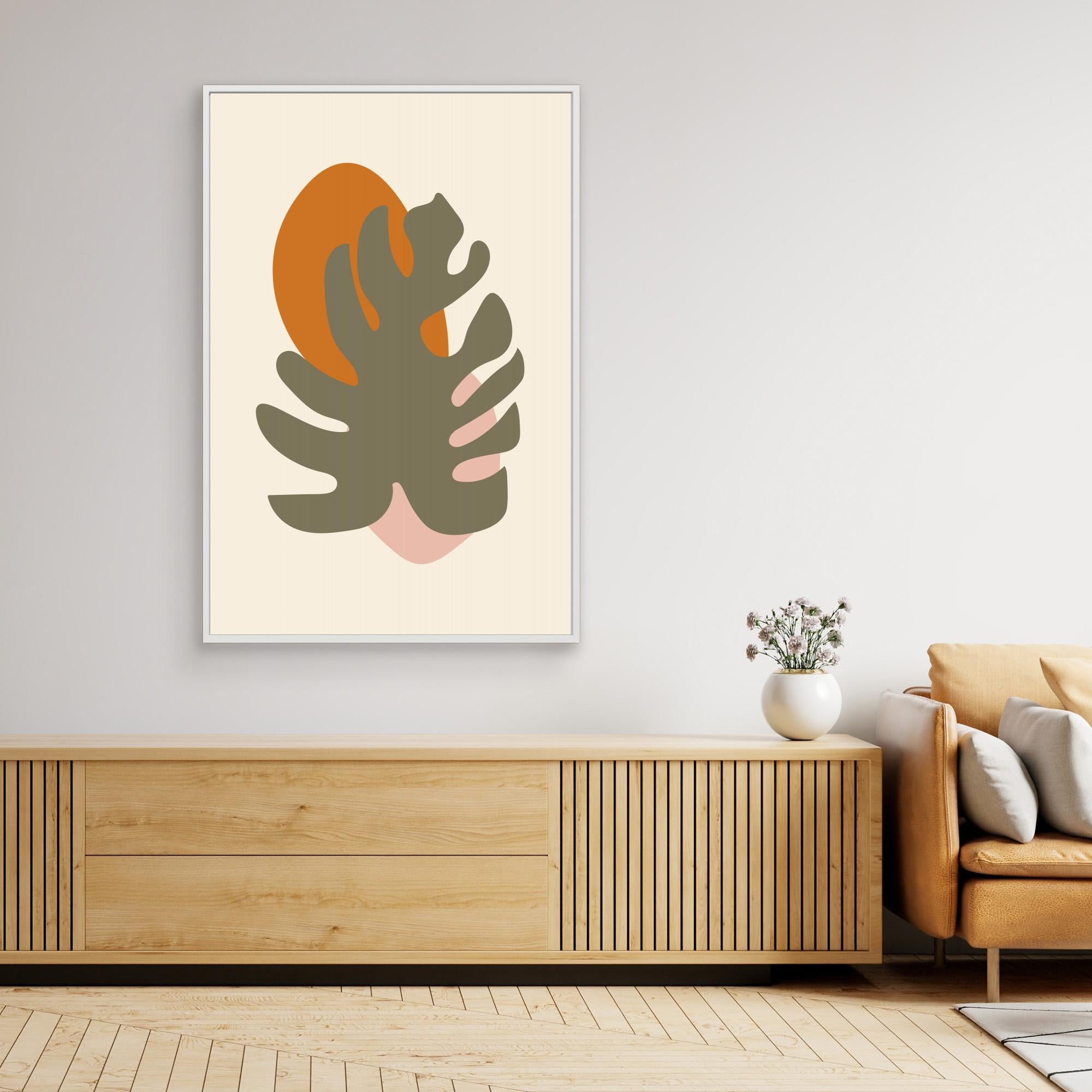Abstract Botanical Boho Leaves 14 by Dina Dankers Canvas