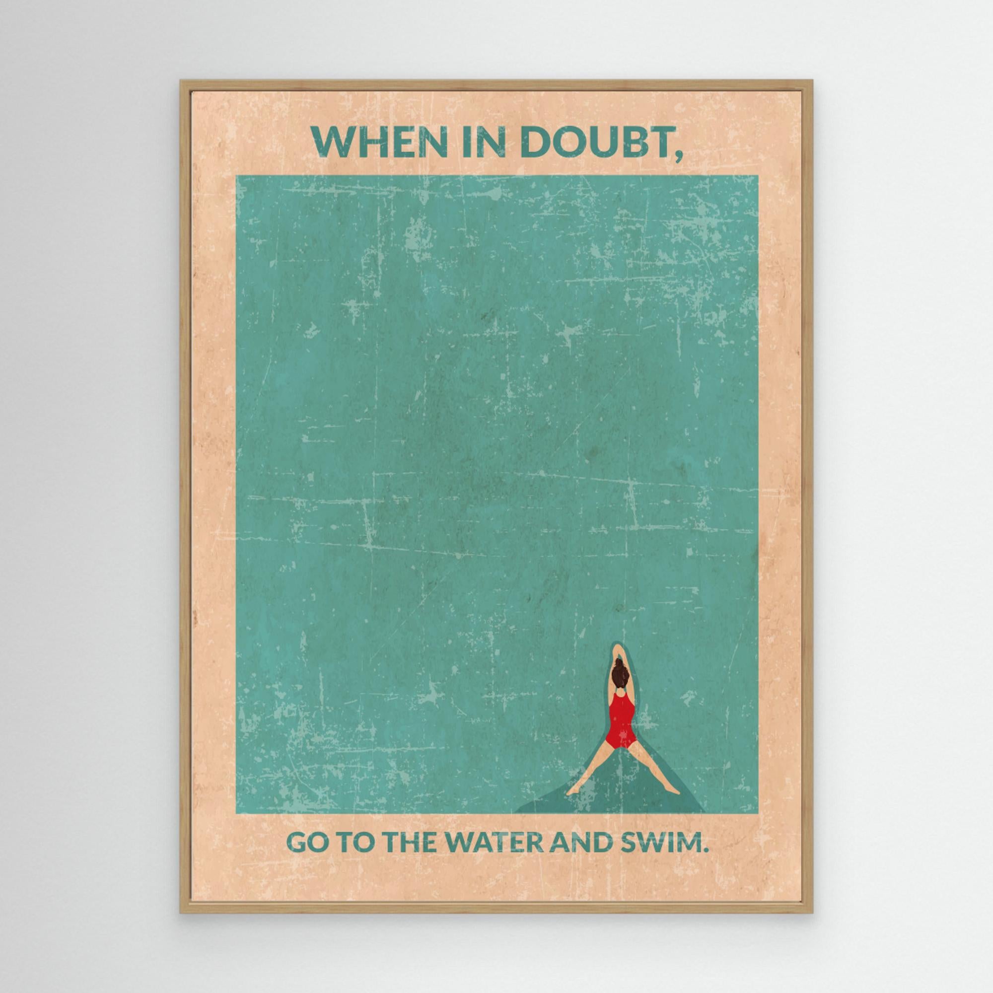 Open Water Standard Wall Art by Wall Chart Art Studio Canvas