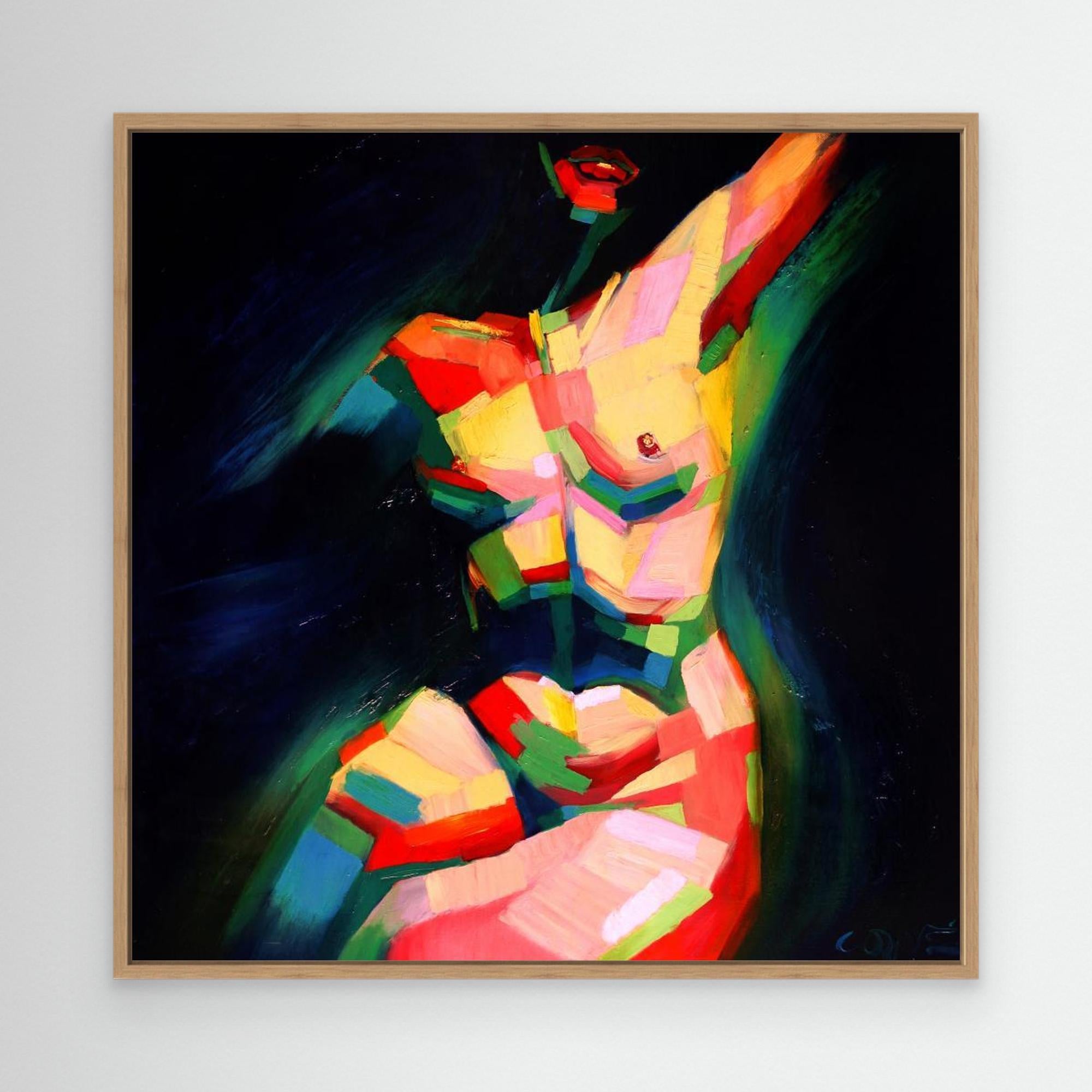 Cubist Sitting Nude (2014) by Corné Akkers