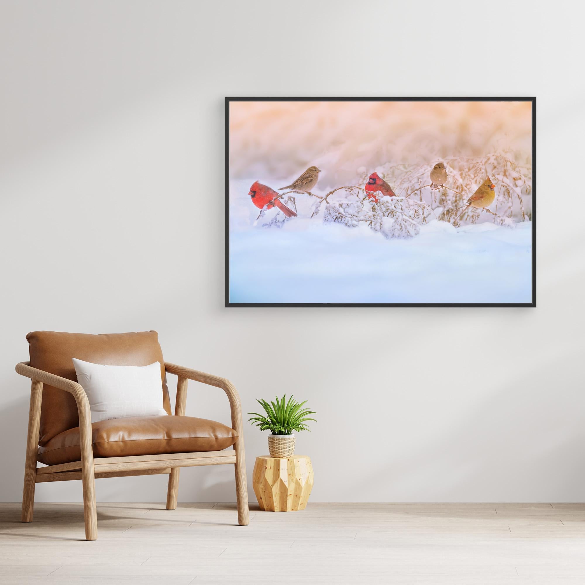 Snowy Morning  Party by Ling  Lu Canvas