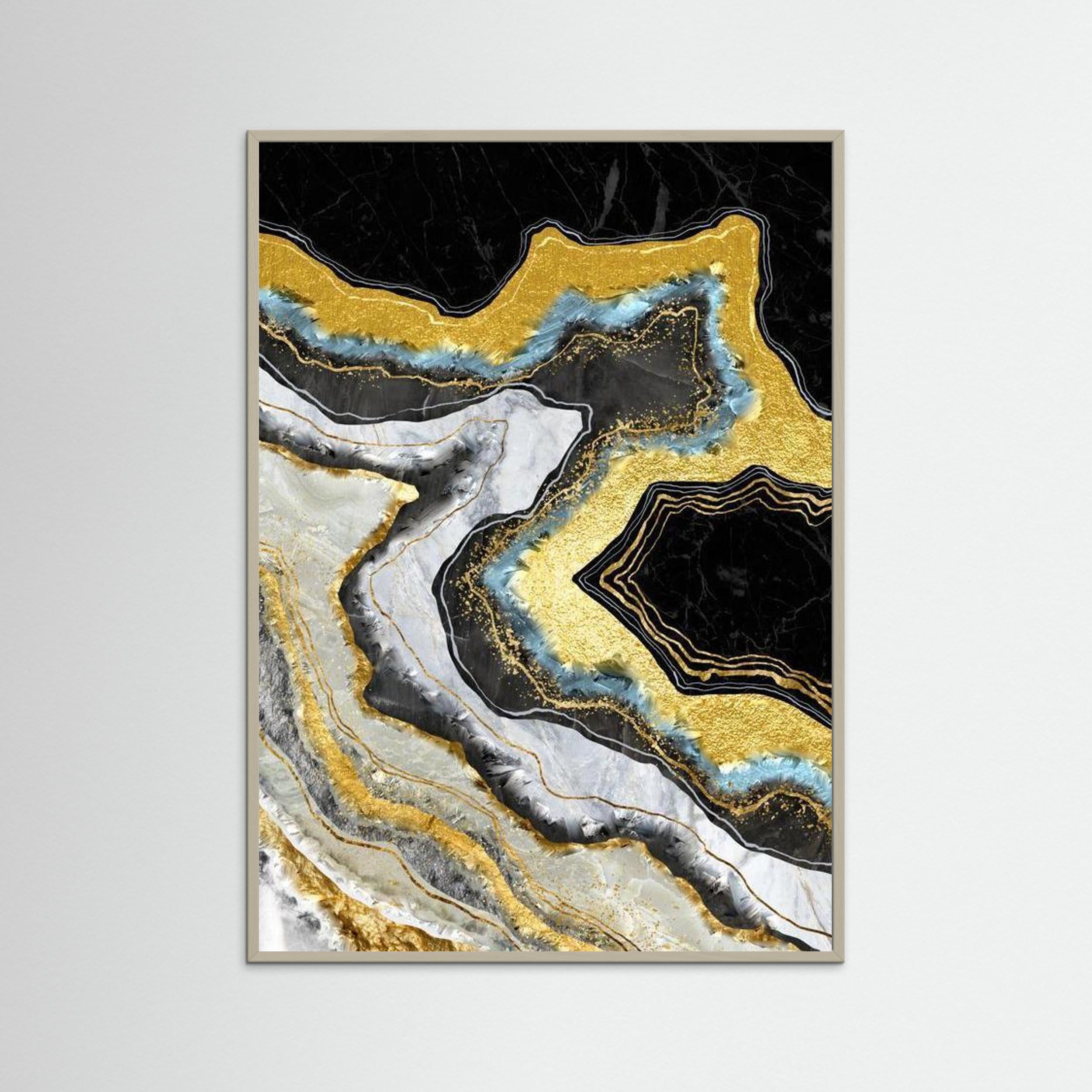 Marble lux gold by The frame Gain Fine Art Paper 
