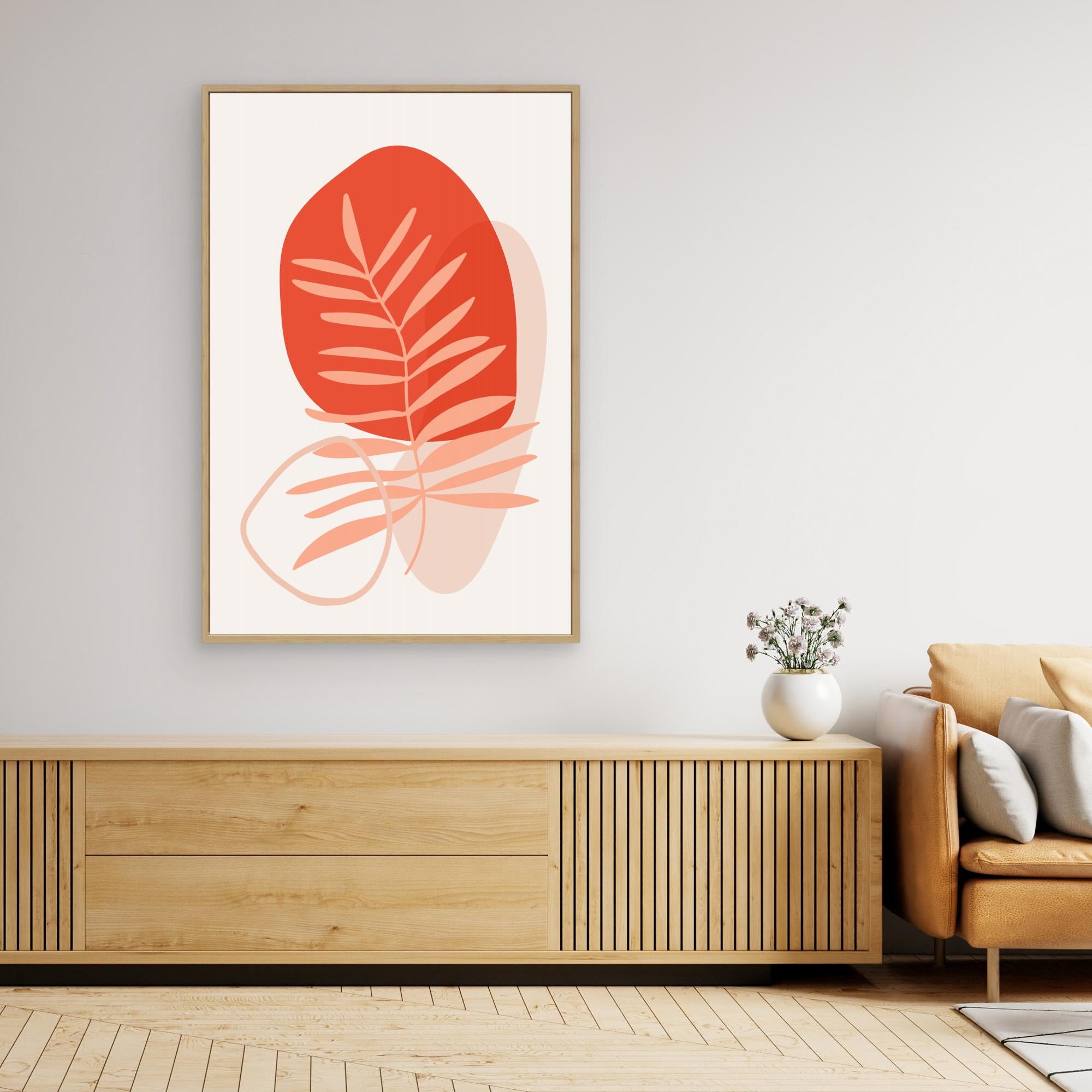 Abstract Botanical Boho Leaves 63 by Dina Dankers Canvas