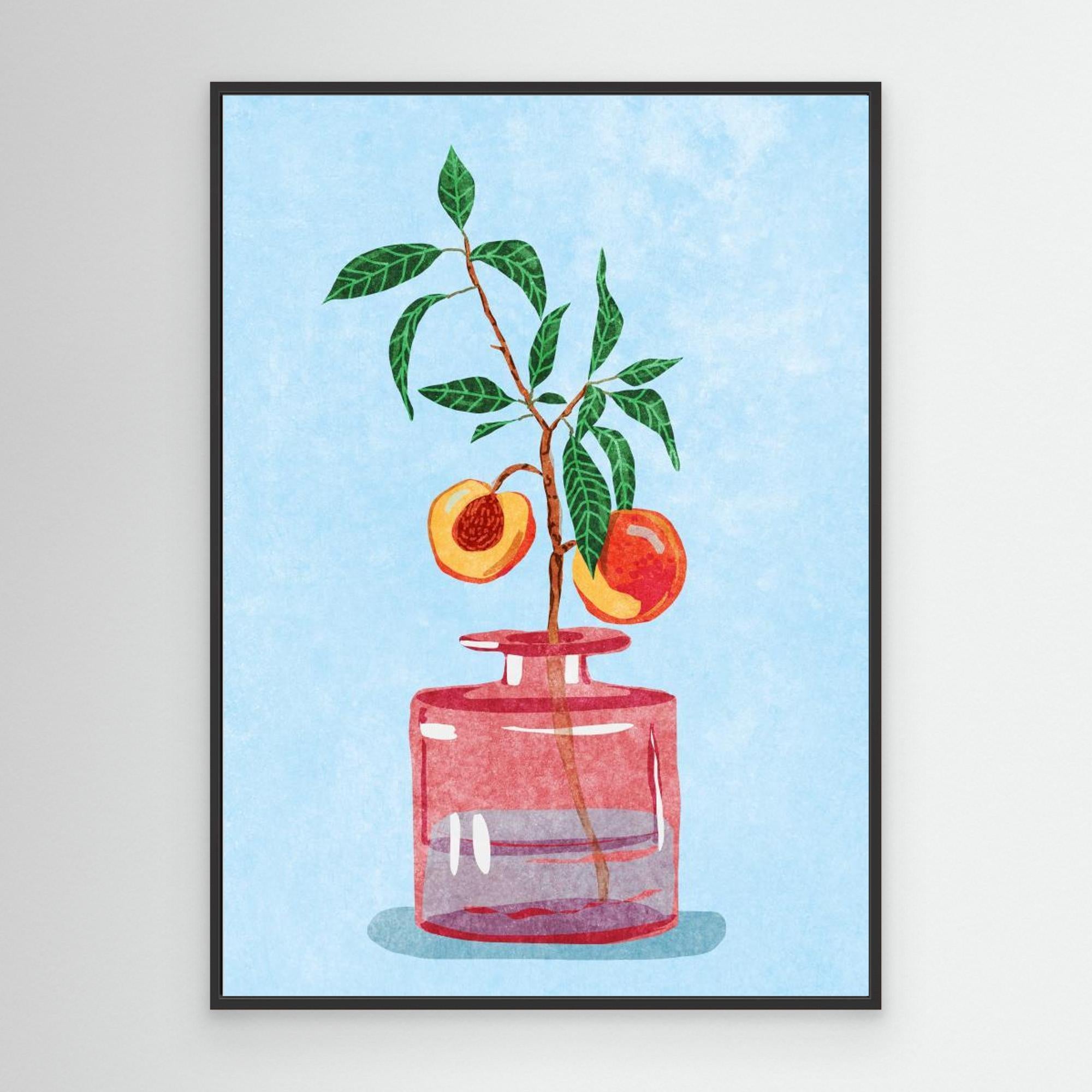 Peach Tree in Vase by Raissa Oltmanns Canvas