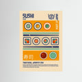 Sushi Japanese Food Print by Retrodrome
