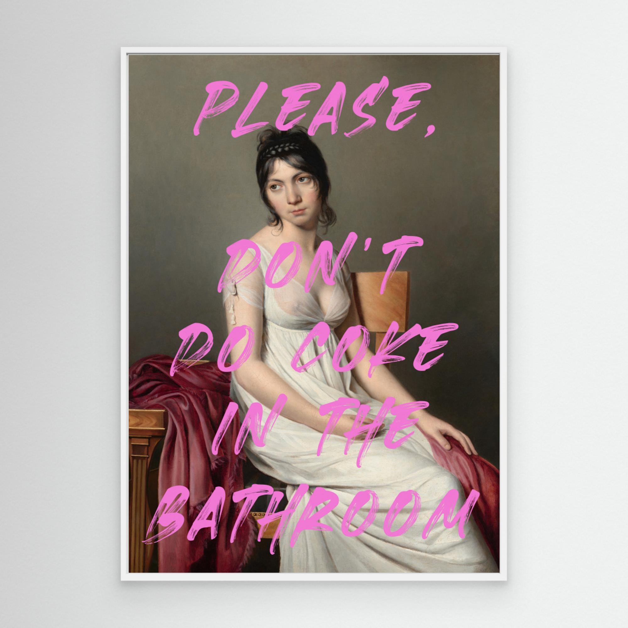 Please, Don't  Do Coke In The Bathroom by The Art Concept Canvas