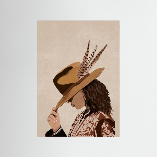 Brunette by Emel Tunaboylu Fine Art Paper