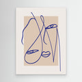 Abstract Blue Line Art by Little Dean Canvas