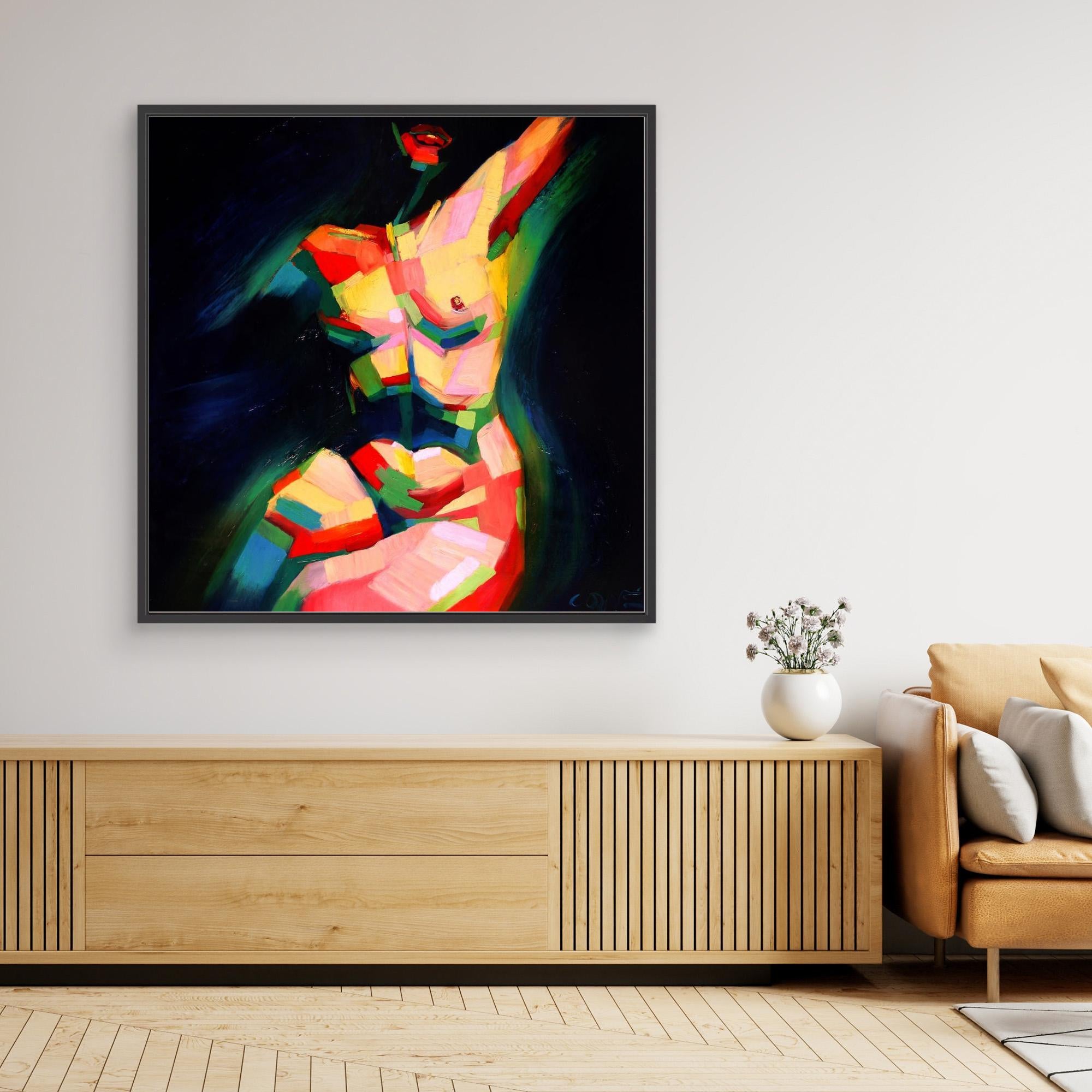 Cubist Sitting Nude (2014) by Corné Akkers