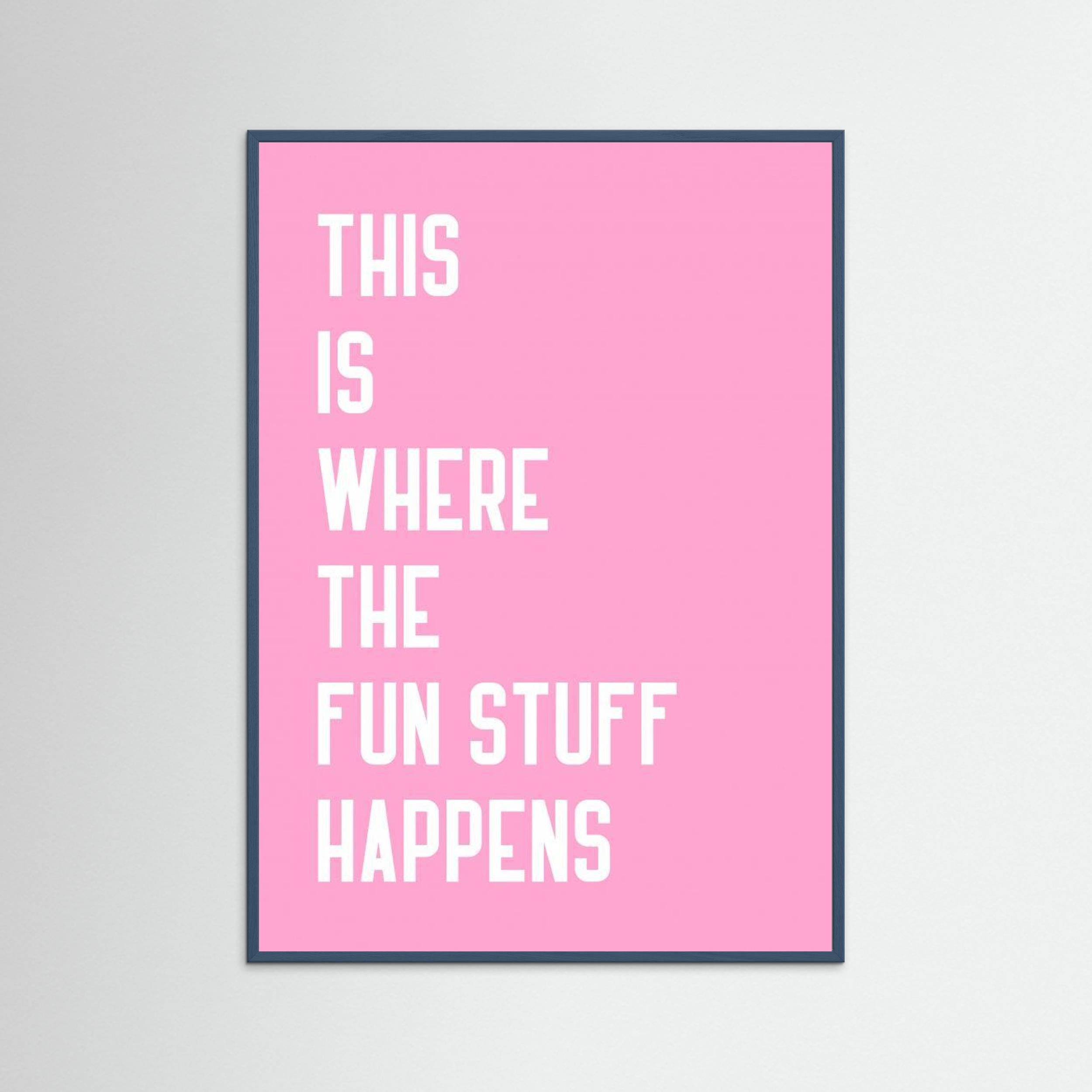 Where the fun stuff happen by Athene Fritsch Fine Art Paper 