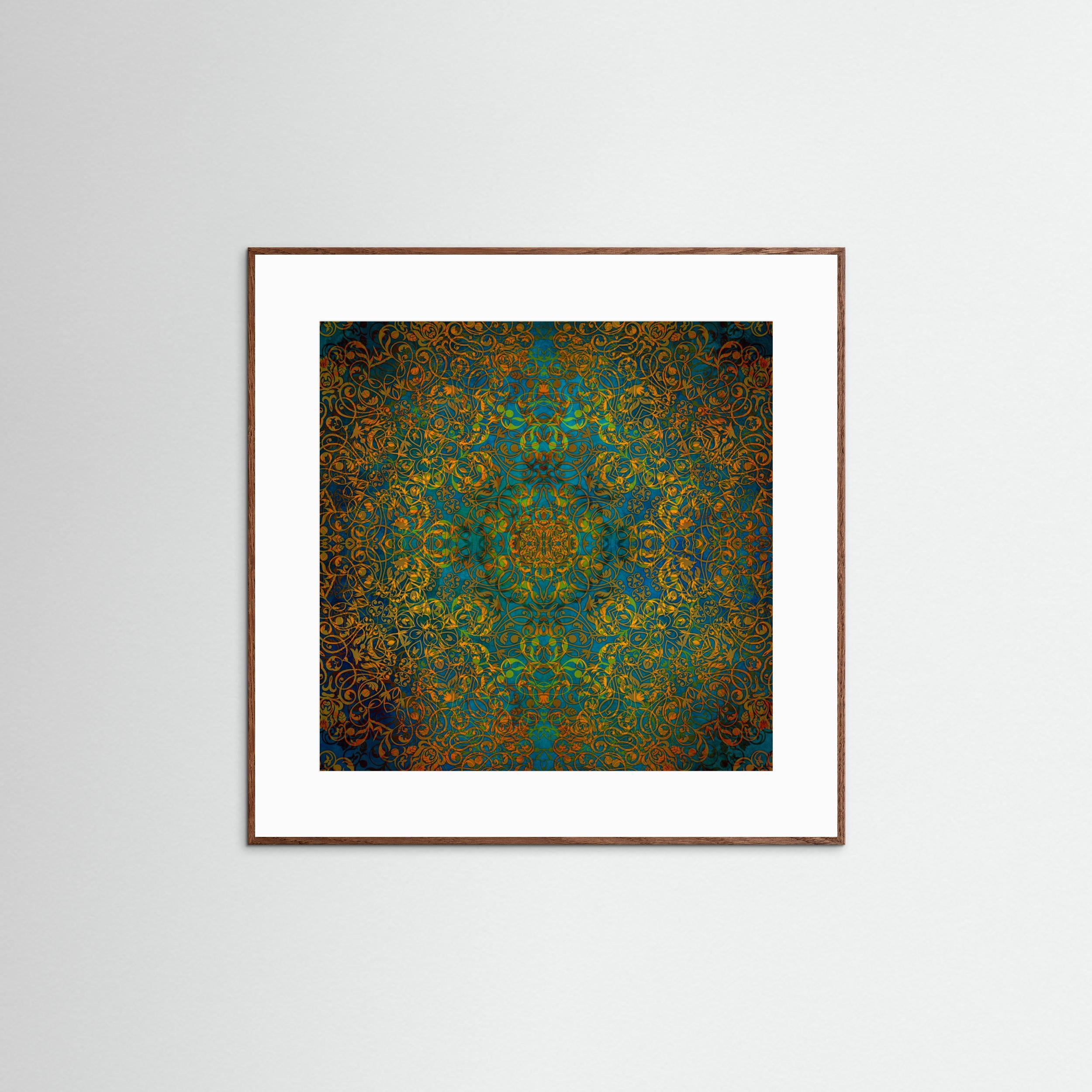 Magic Mandala Abstraction Art (2) by Justyna Jaszke Fine Art Paper
