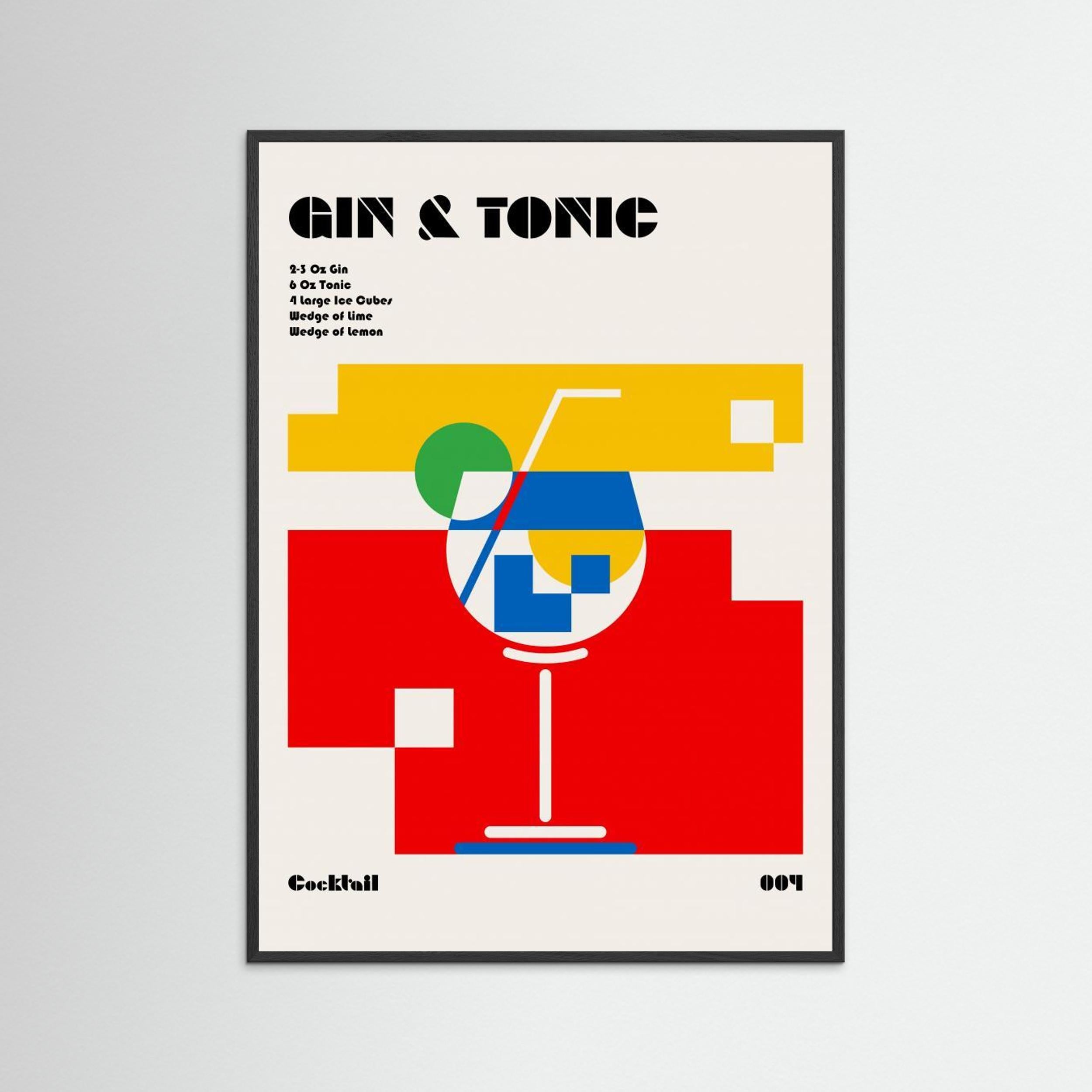 Gin &amp; Tonic Bauhaus Cocktail by Retrodrome