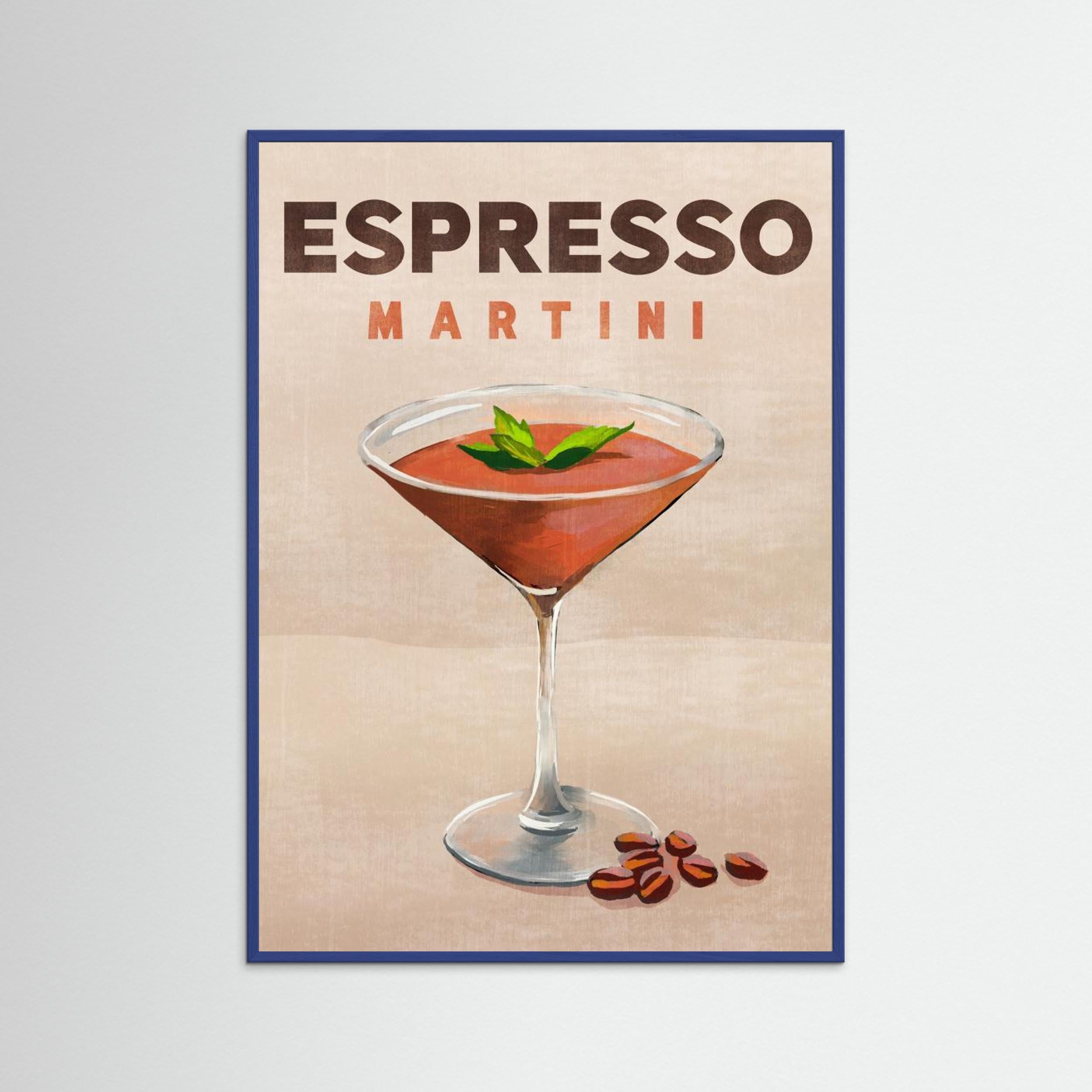 Espresso Martini Cocktail Bar Decor by The Whiskey Ginger Fine Art Paper