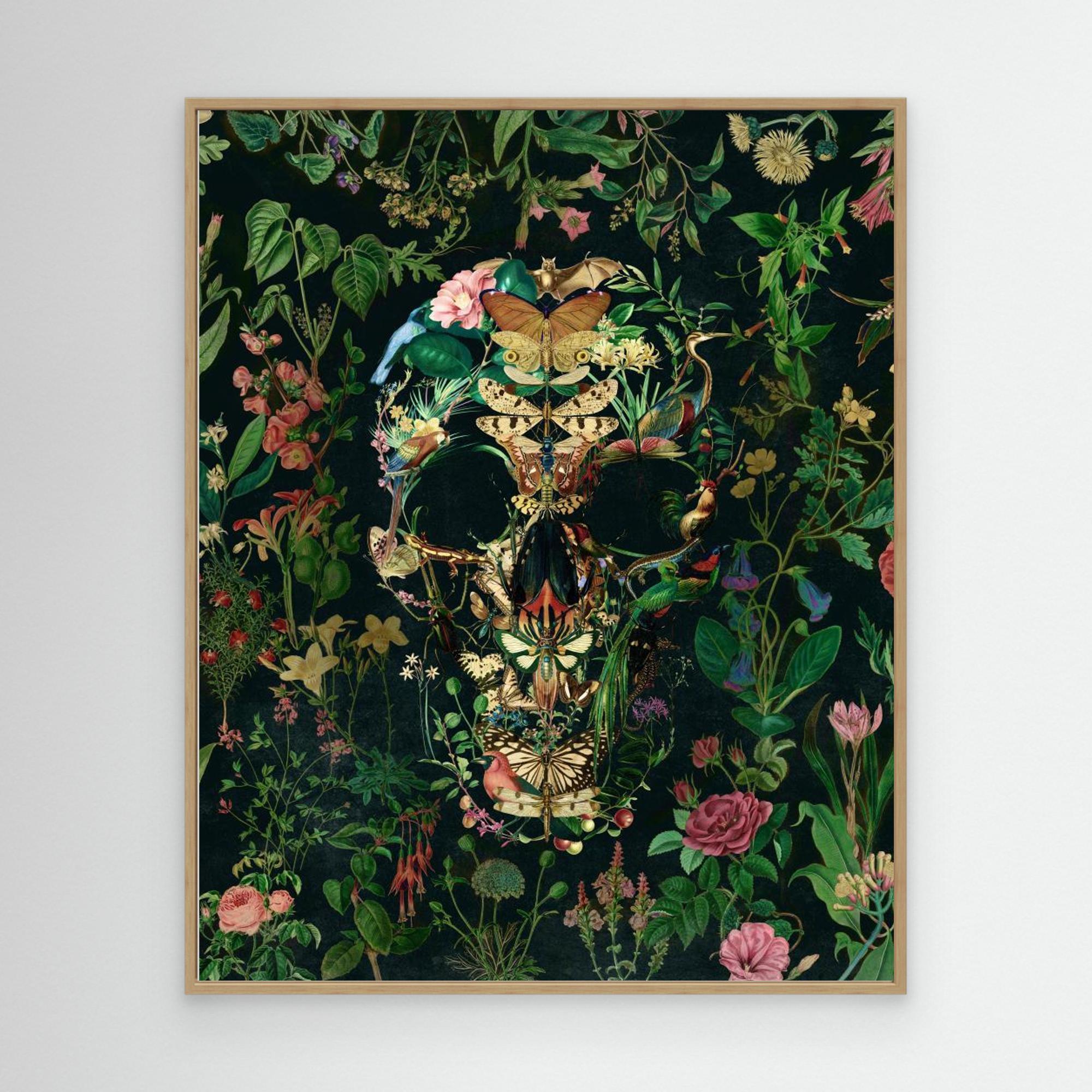 Papillon Skull by Ali Gulec Canvas