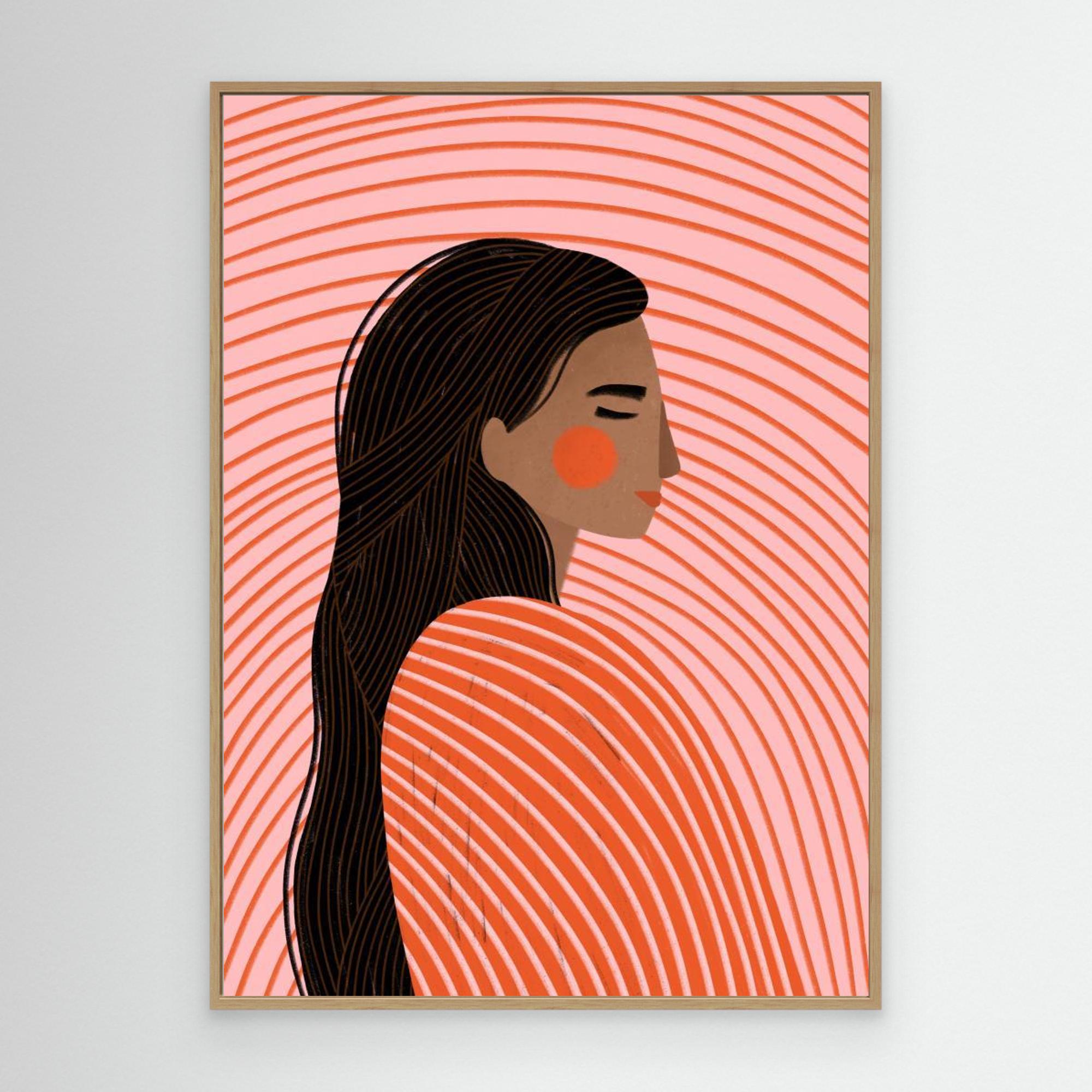 The Woman With the Lines by Bea Müller Canvas