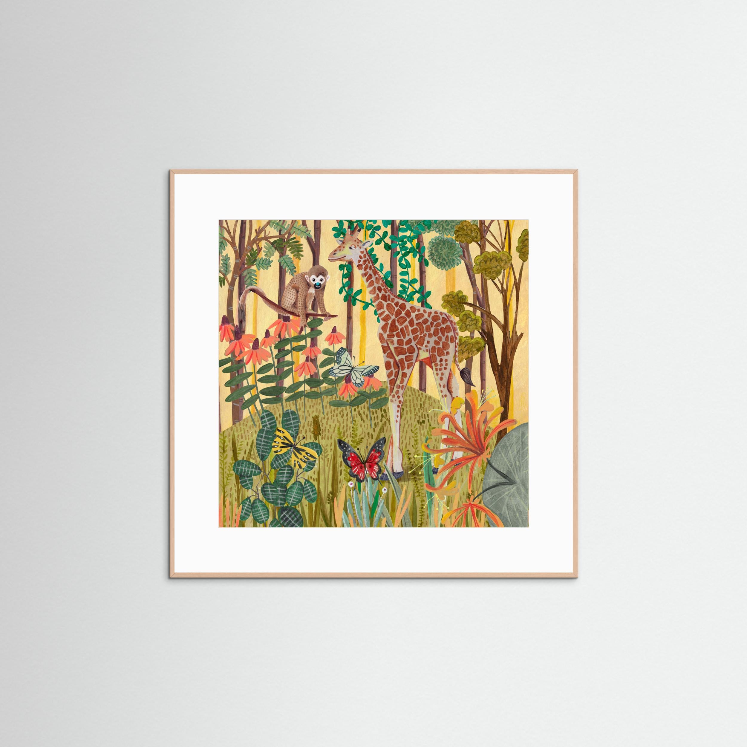 Giraffe in nature by Caroline Bonne Müller Fine Art Paper