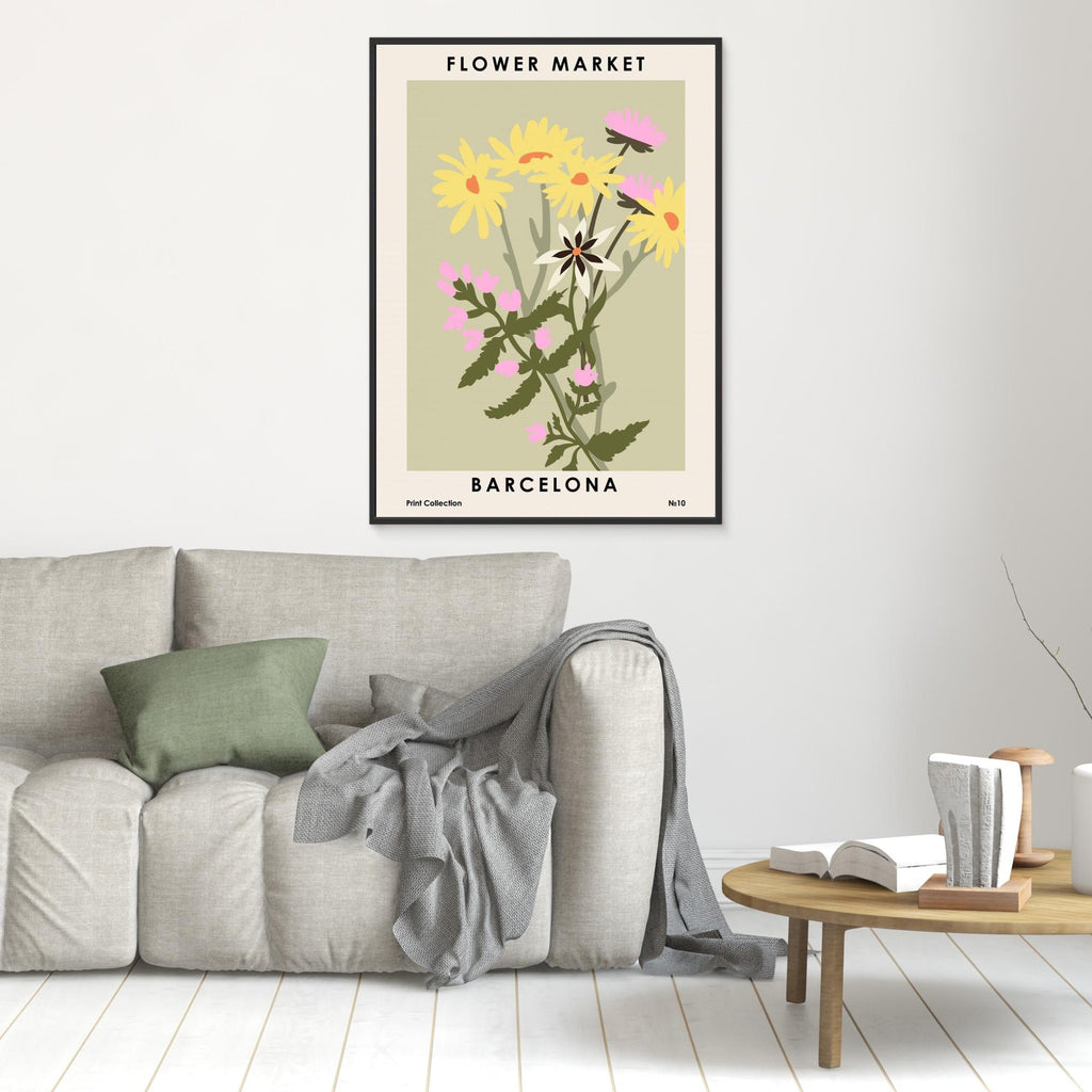 Flower Market Barcelona by Nktn Canvas