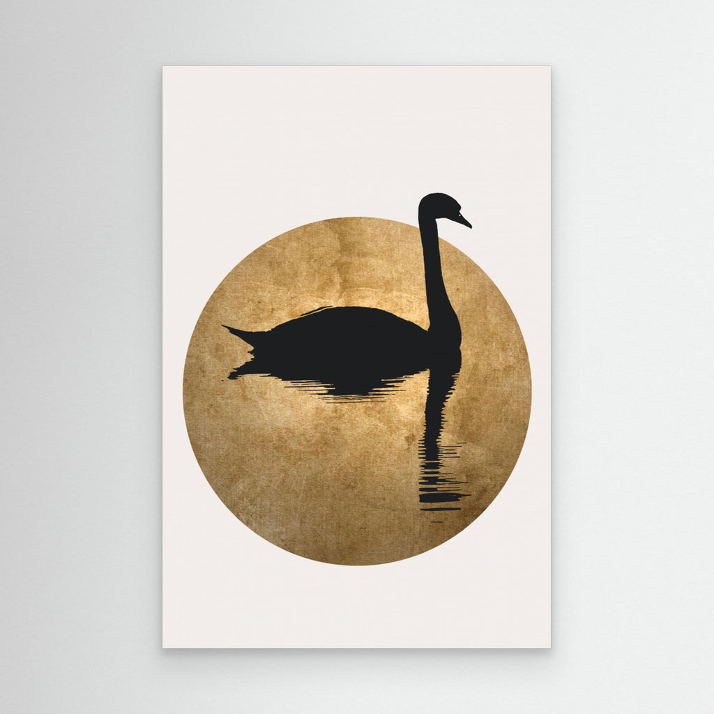 The Swan Gold by Kubistika Canvas