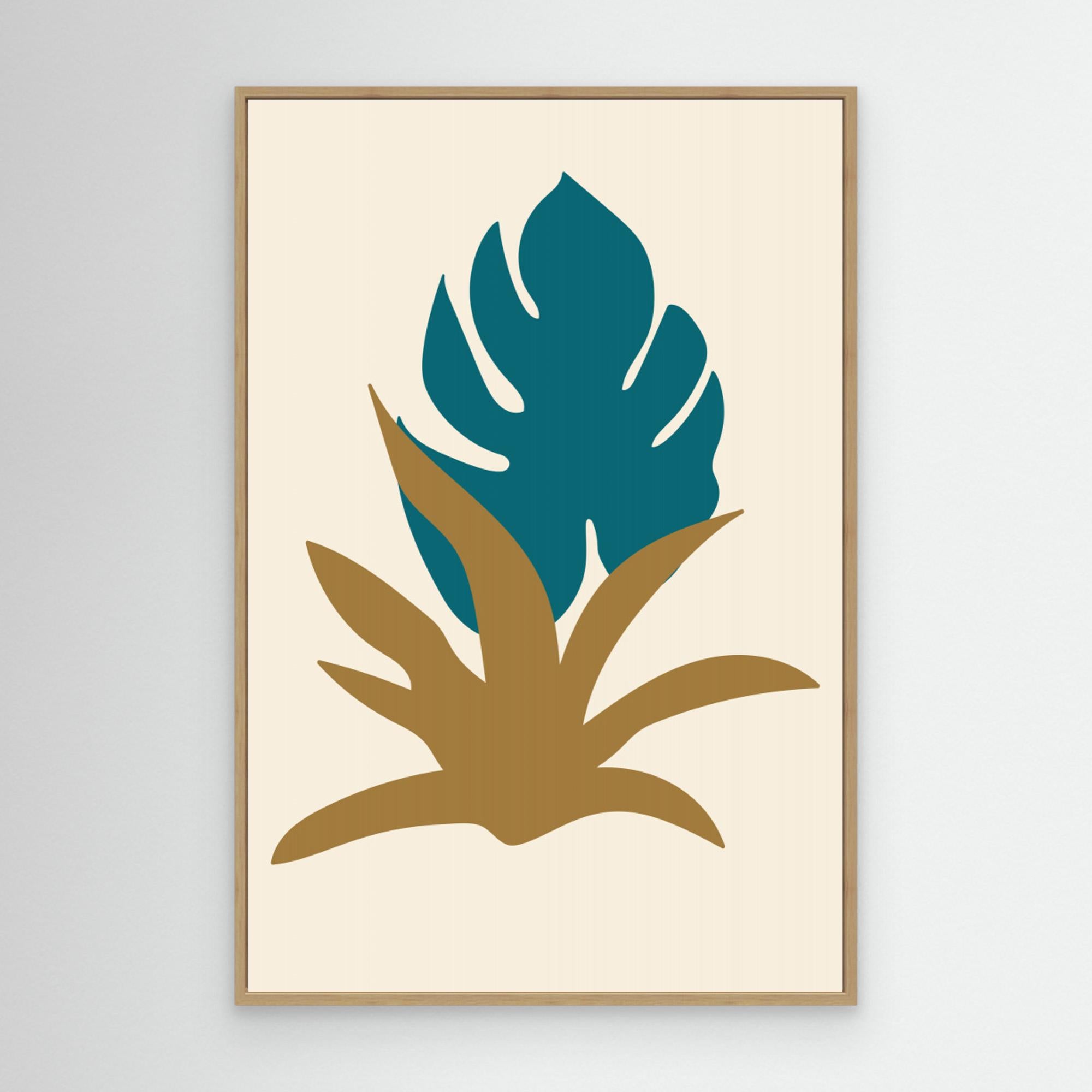 Abstract Botanical Boho Leaves 18 by Dina Dankers Canvas