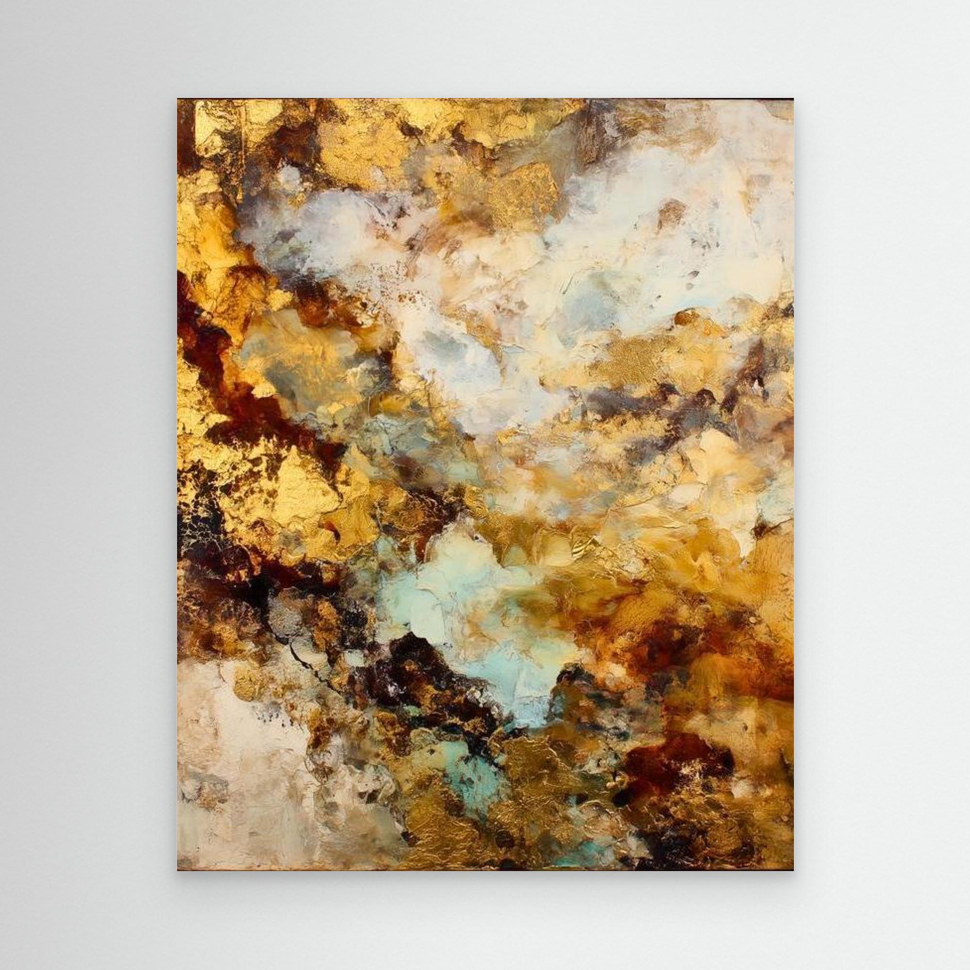 Burning Gold No.3 By Natty Jaxxx The Frame Gain Canvas