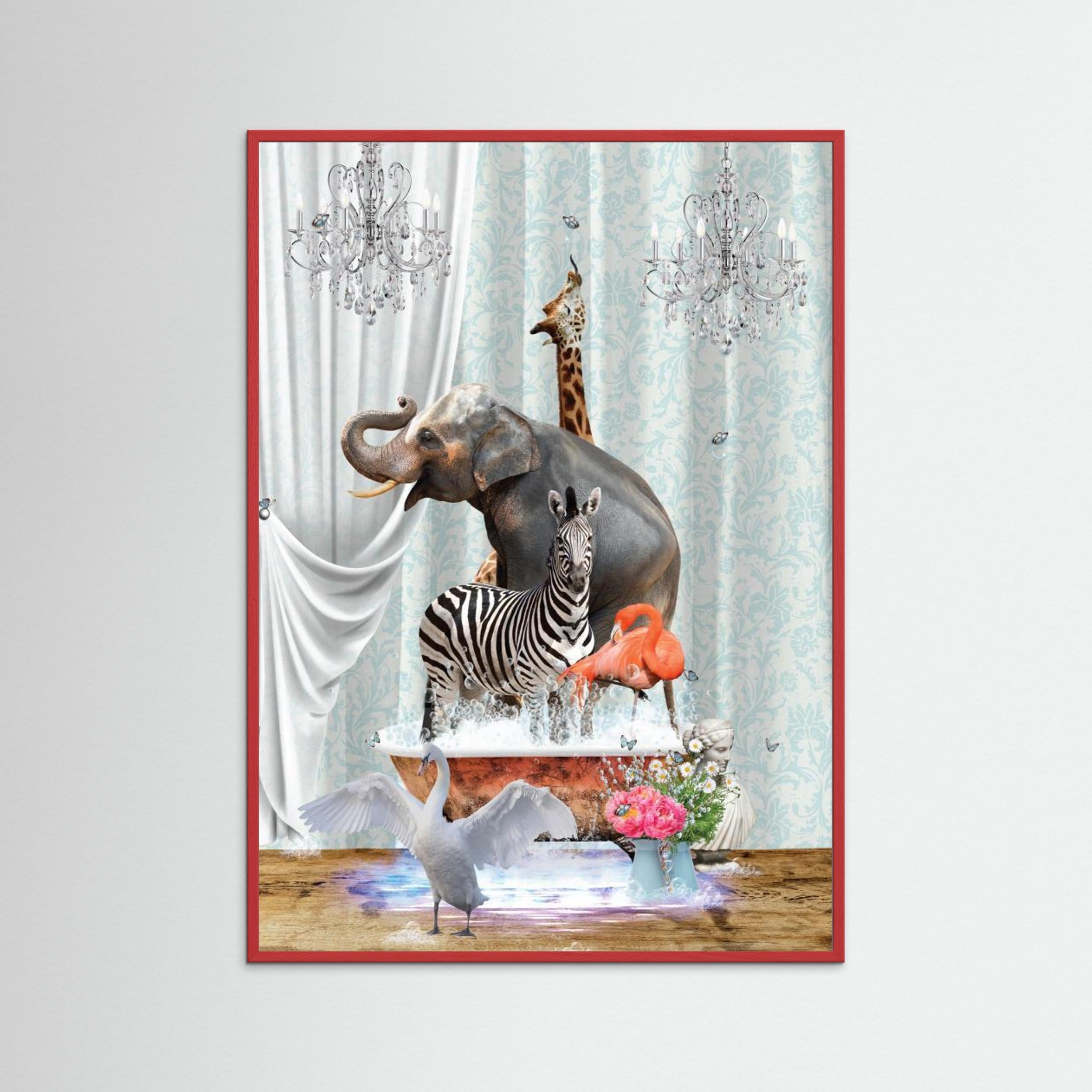 Family Time &amp; Bubbles by Sue Skellern Fine Art Paper 