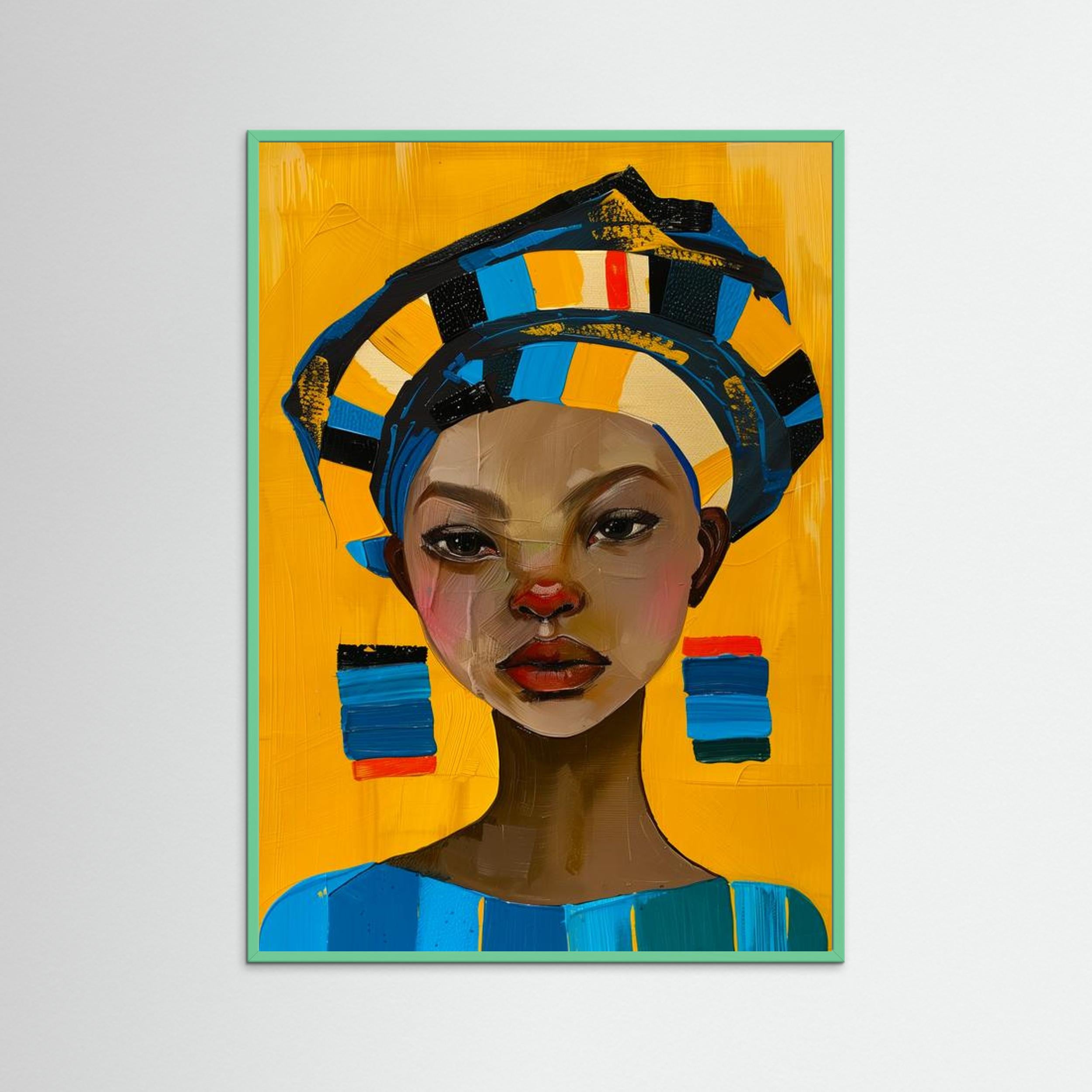 African Beauty By The Frame Gain Fine Art Paper 