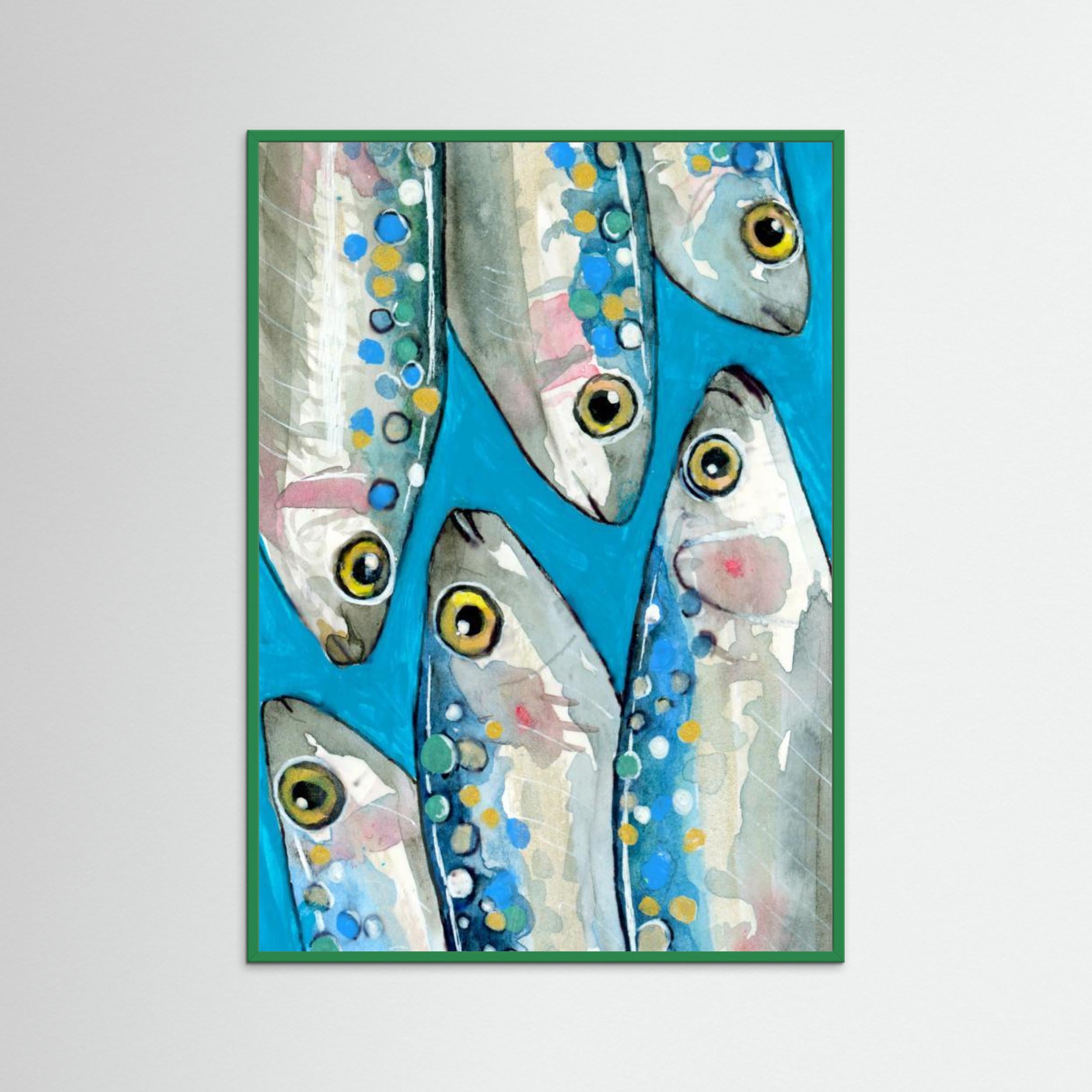 Fishes by Petra Lizde Fine Art Paper 
