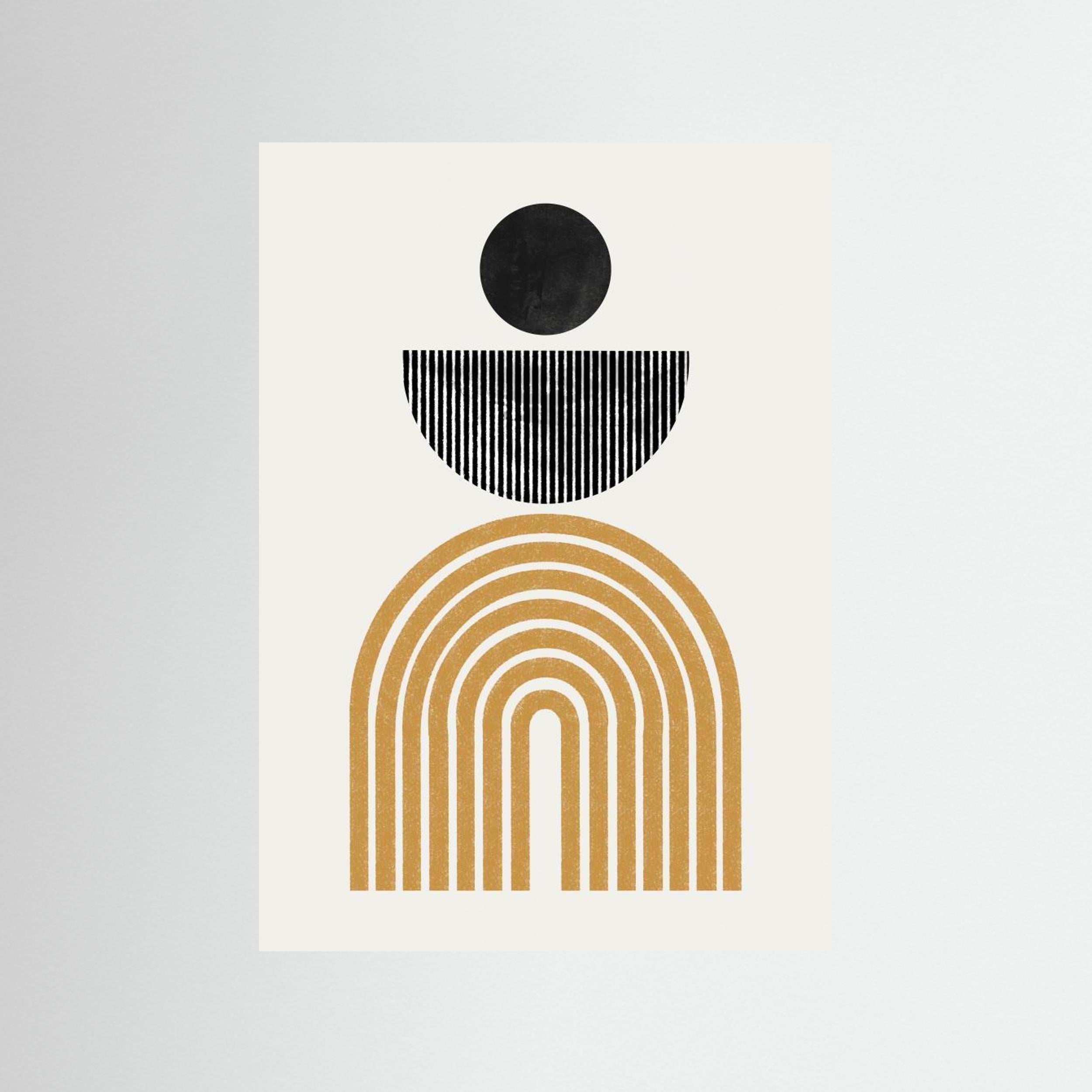 Midcentury Composition by The Miuus Studio Fine Art Paper 