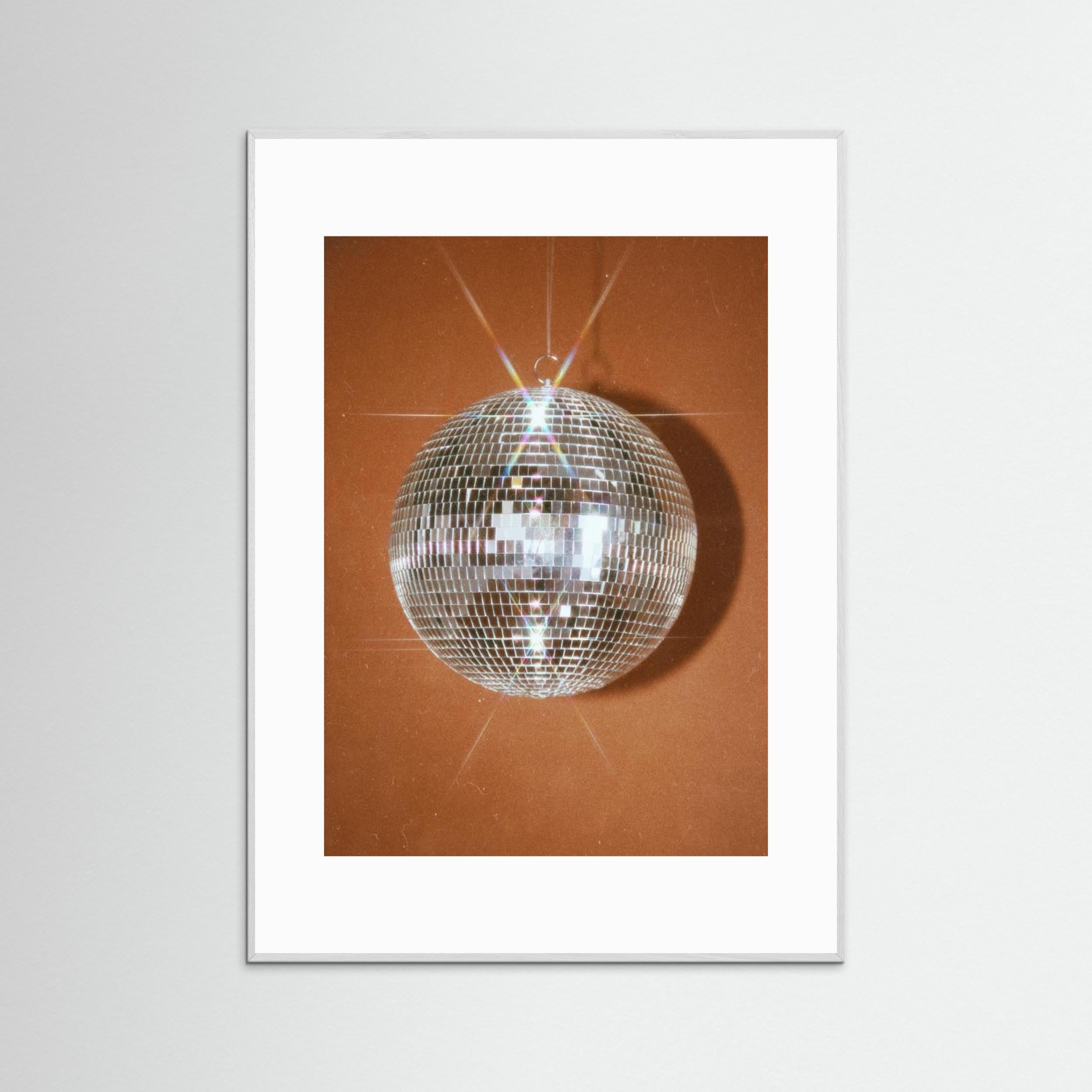 Orange Disco Ball by Samantha Hearn Fine Art Paper