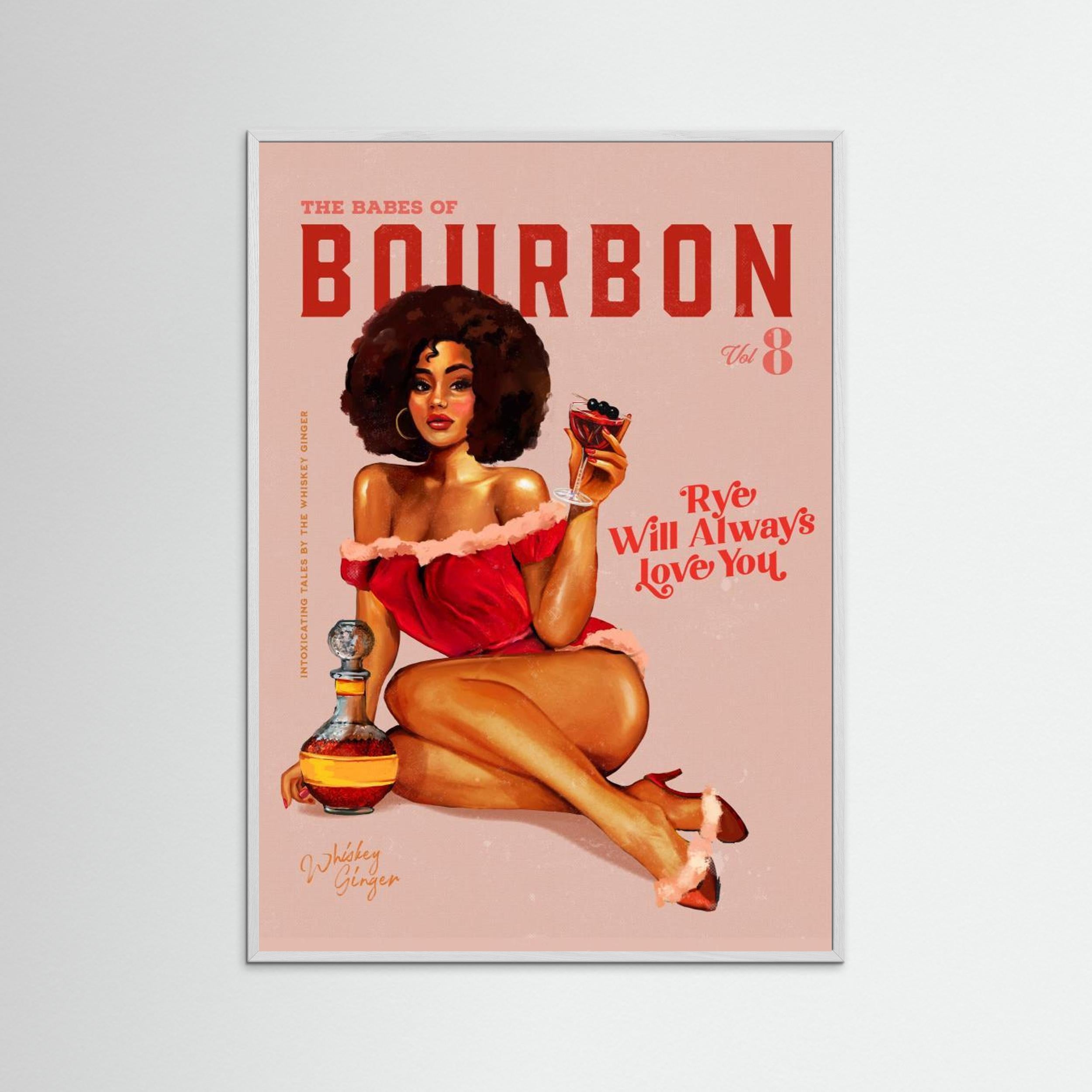 Babes of Bourbon Vol 8 Vintage Pinup Girl With Afro by The Whiskey Ginger