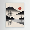 Zen landscape in black by Little Dean Canvas