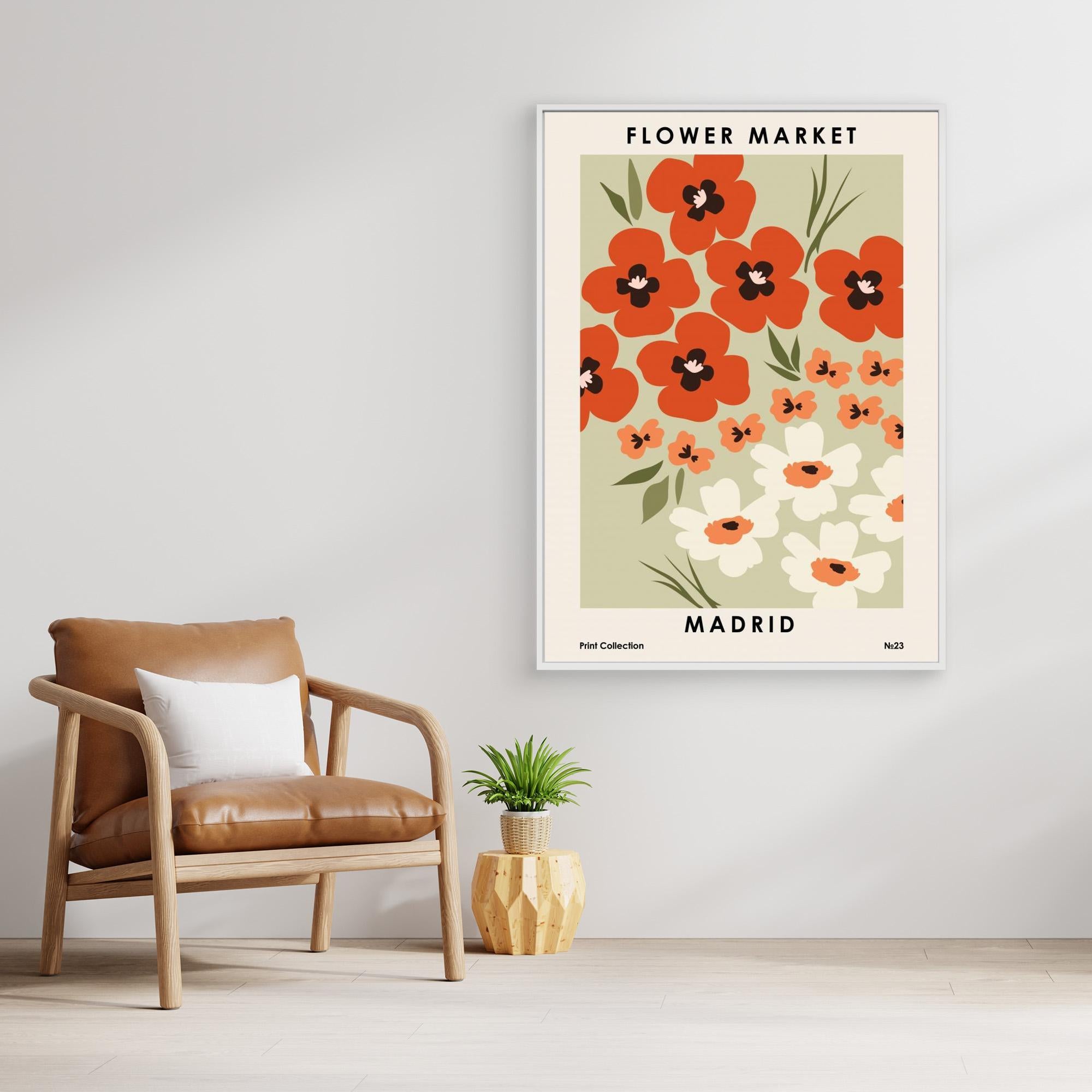 Flower Market Madrid by Nktn Canvas