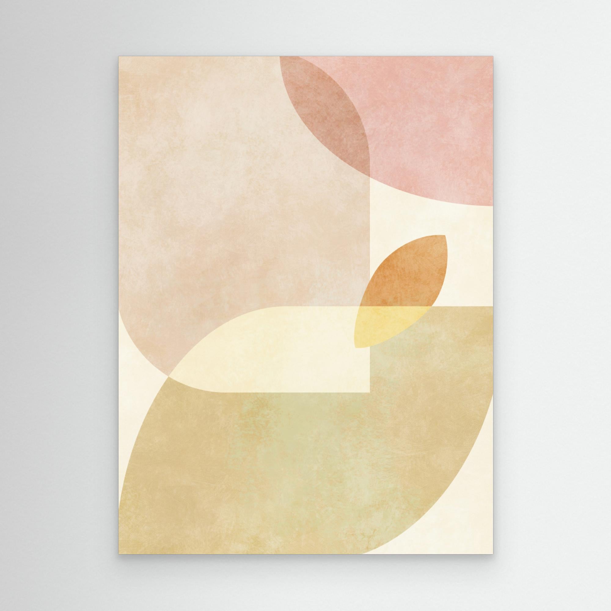 Aqua Shapes1 Kopie by Ana Rut Bre Canvas