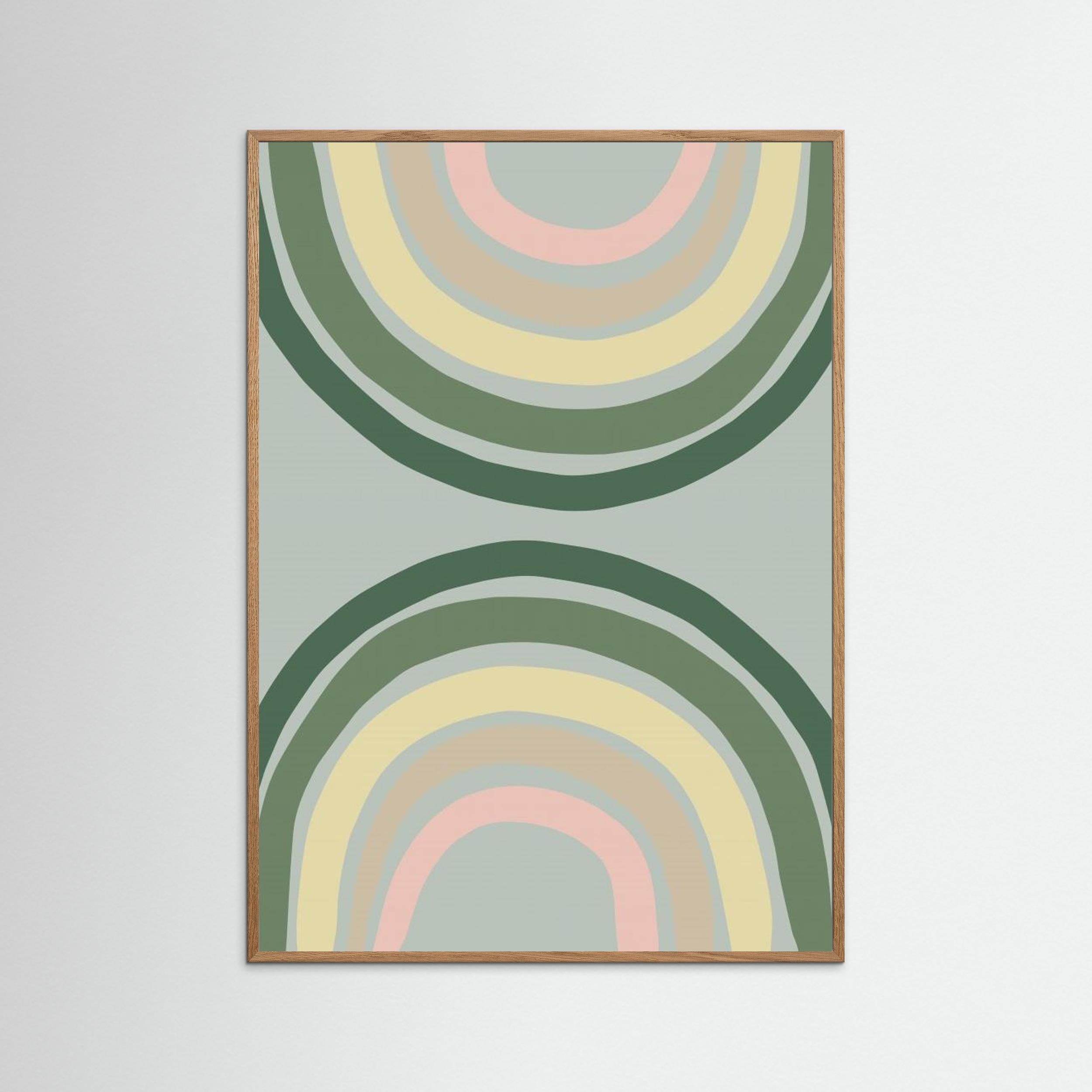 Double Rainbow Green by Pictufy Studio Fine art Paper