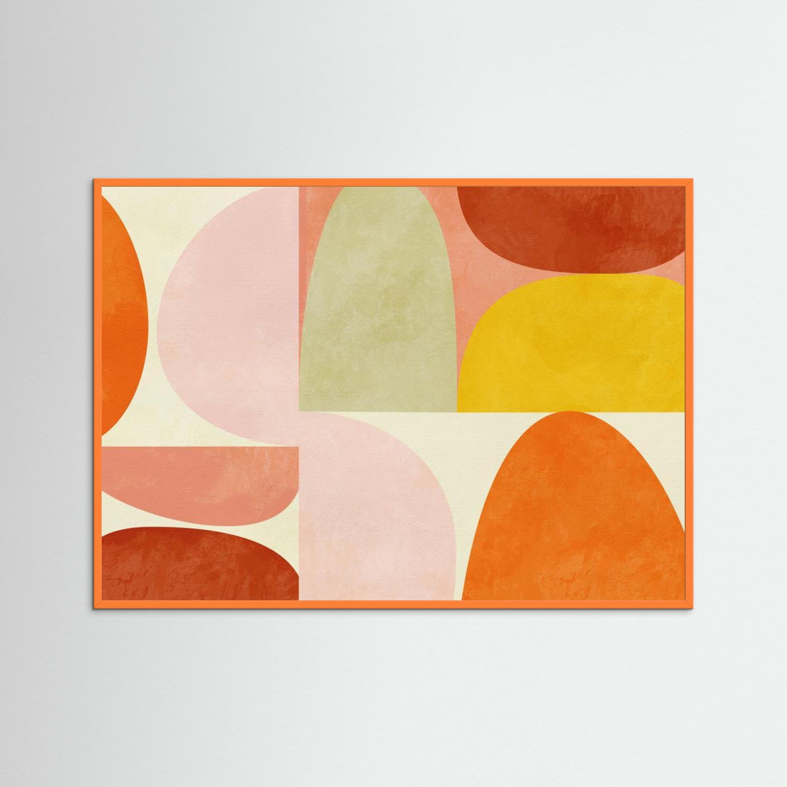 Warm Pastel Geometry by Ana Rut Bre Fine Art Paper