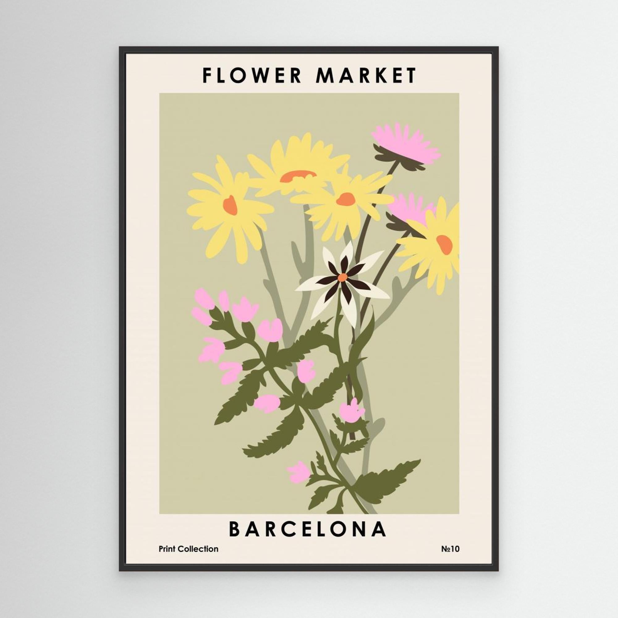 Flower Market Barcelona by Nktn Canvas