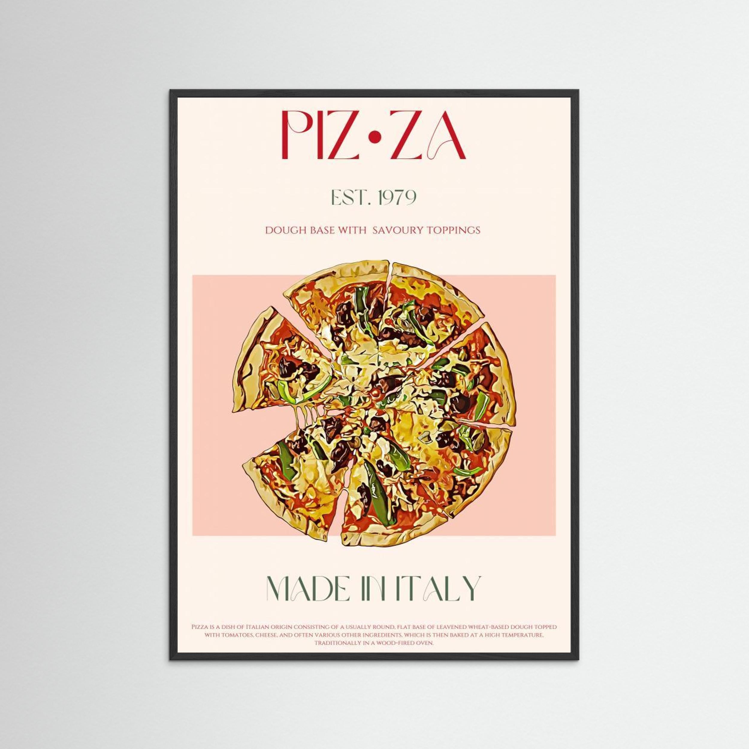 Pizza by Nazma Khokhar Fine Art Paper 