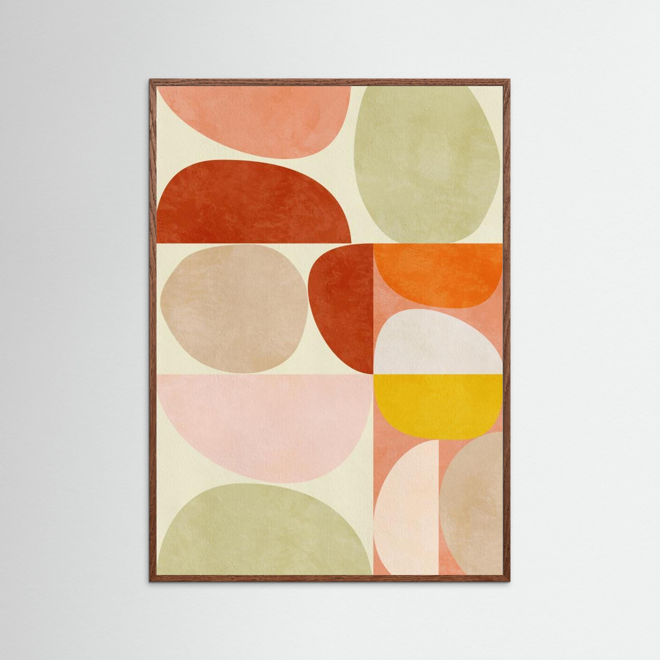 Pastel Geometry by Ana Rut Bre Fine Art Paper