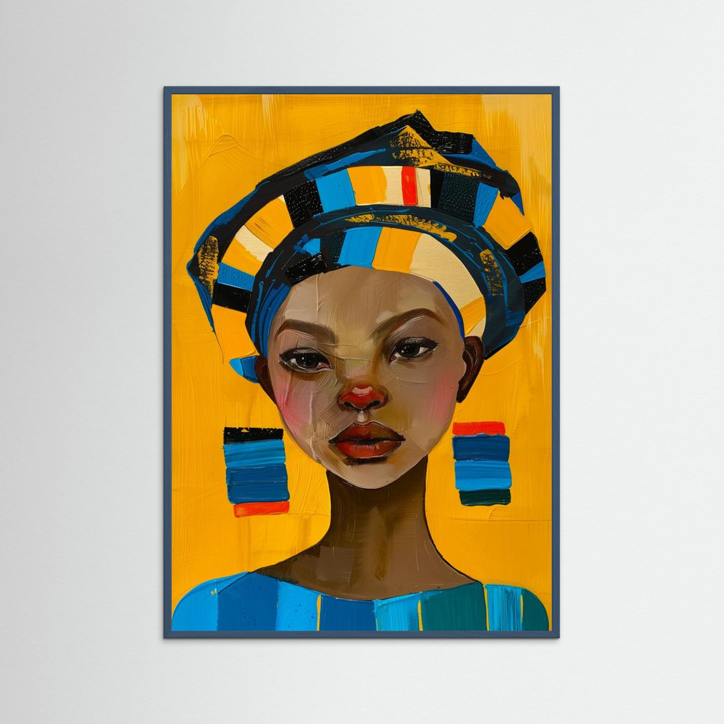 African Beauty By The Frame Gain Fine Art Paper 