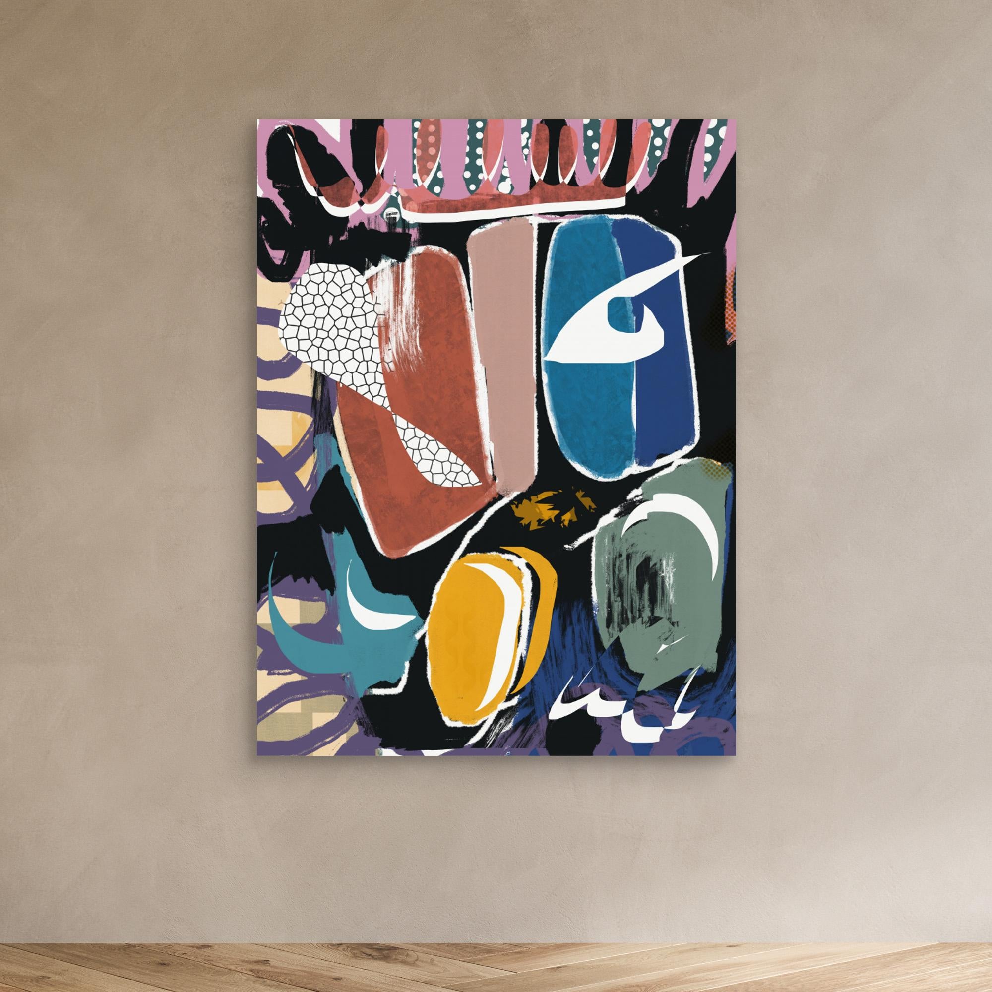 Playful Pebble Abstract by Little Dean