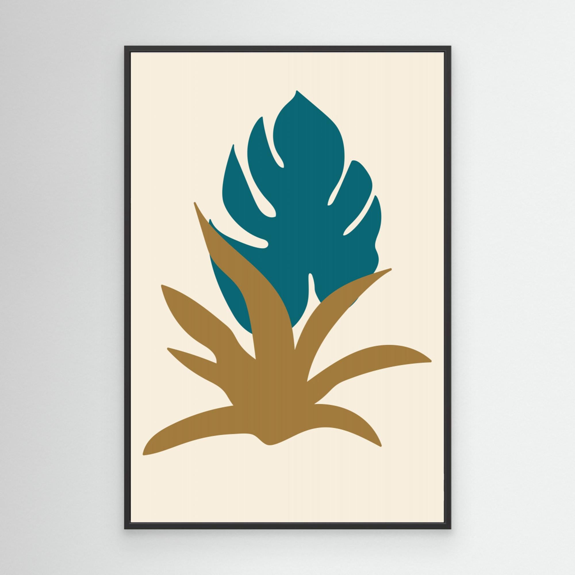 Abstract Botanical Boho Leaves 18 by Dina Dankers Canvas