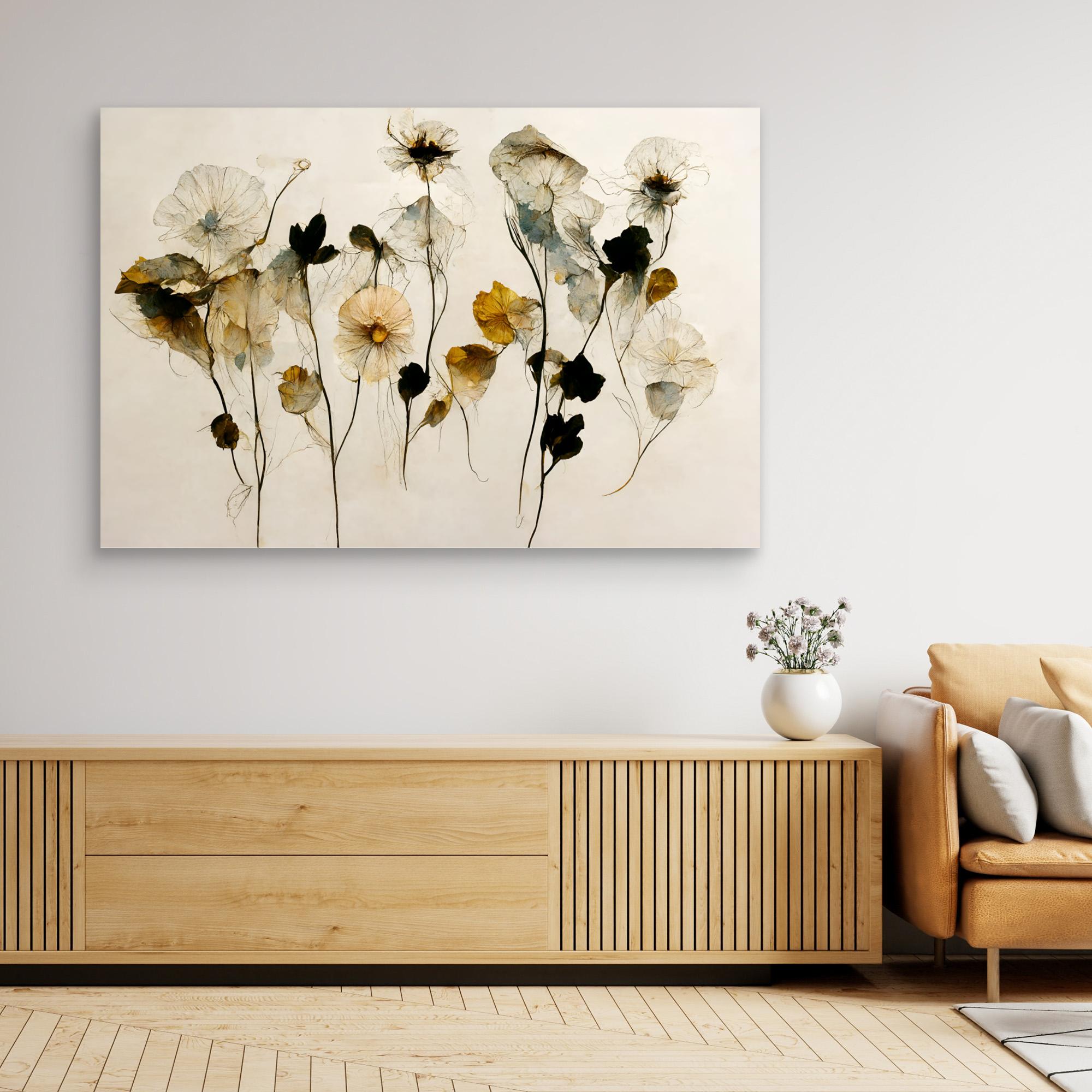 Beautiful Dry Flowers by Treechild Canvas