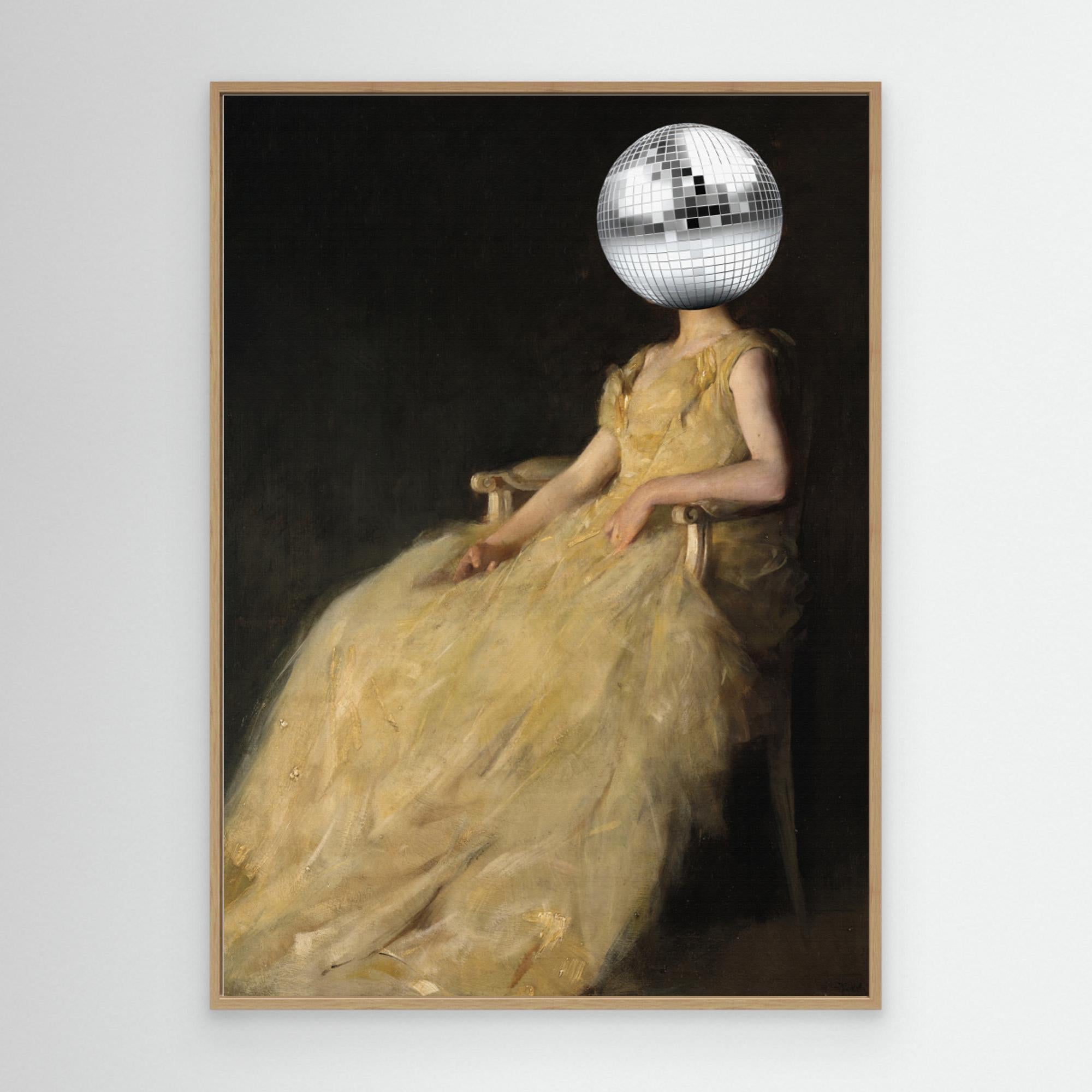 Disco Head Vintage Collage by The Art Concept Canvas