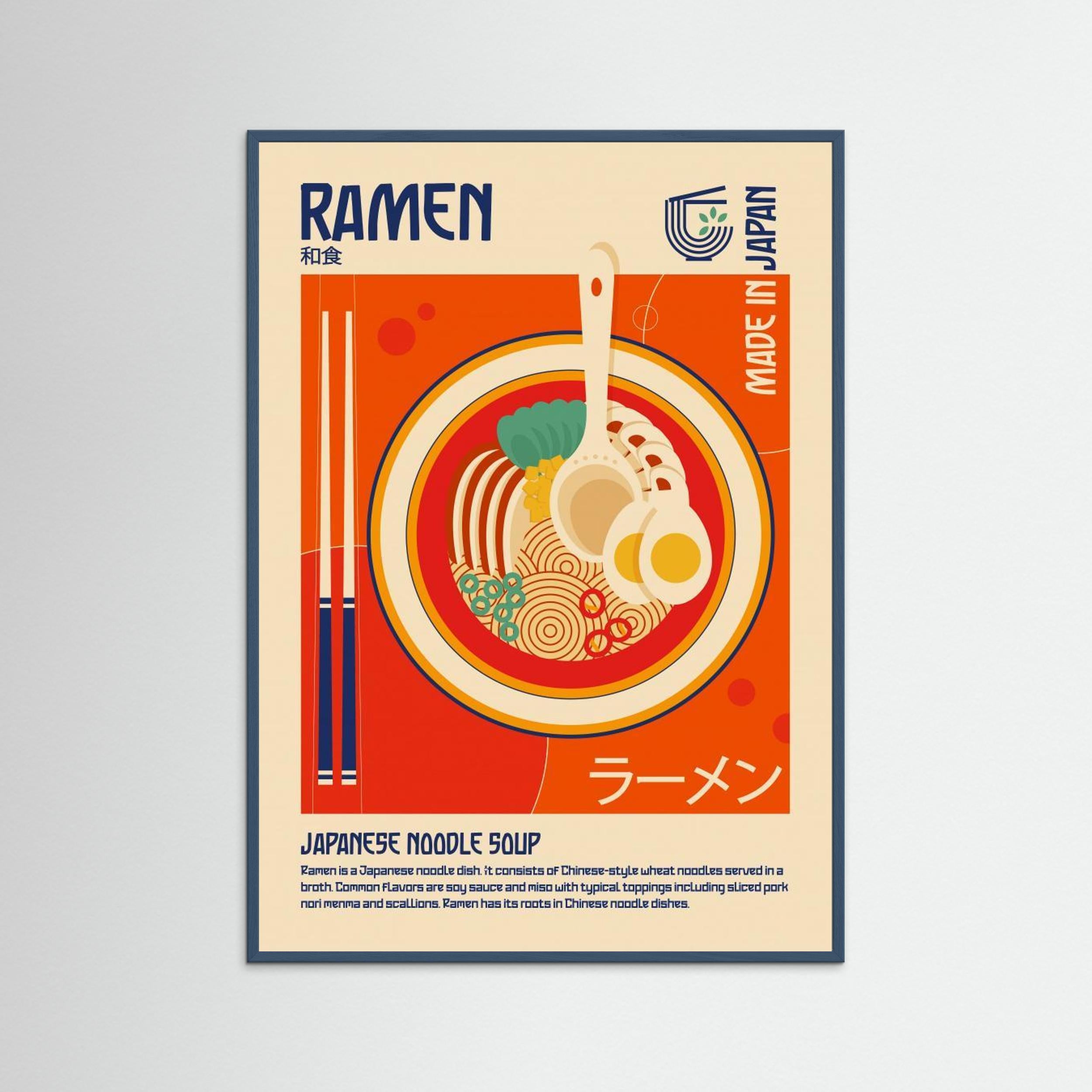 Ramen Japanese Food Print by Retrodrome